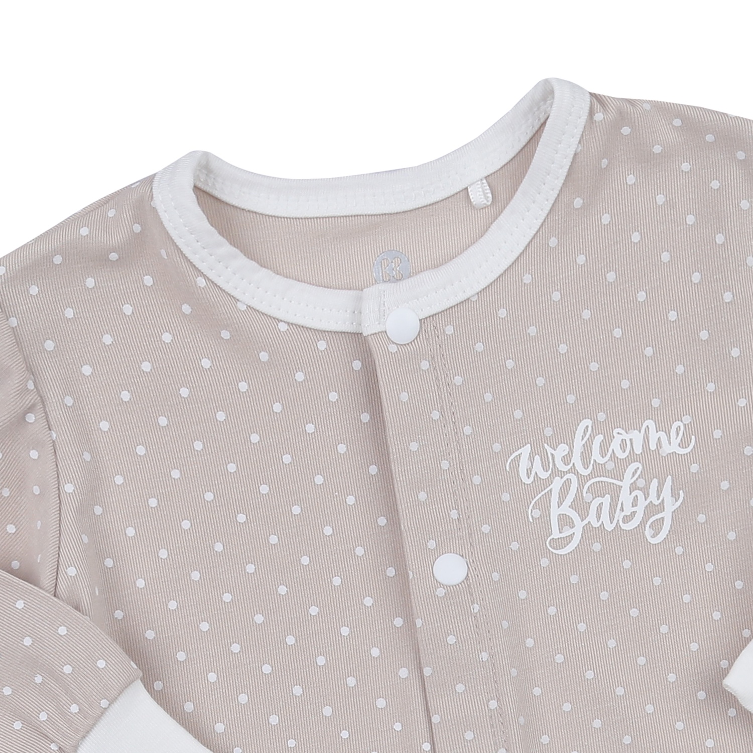 Bộ quần áo dài tay cài giữa KidsPlaza Otis ND23T (Be) hình 3