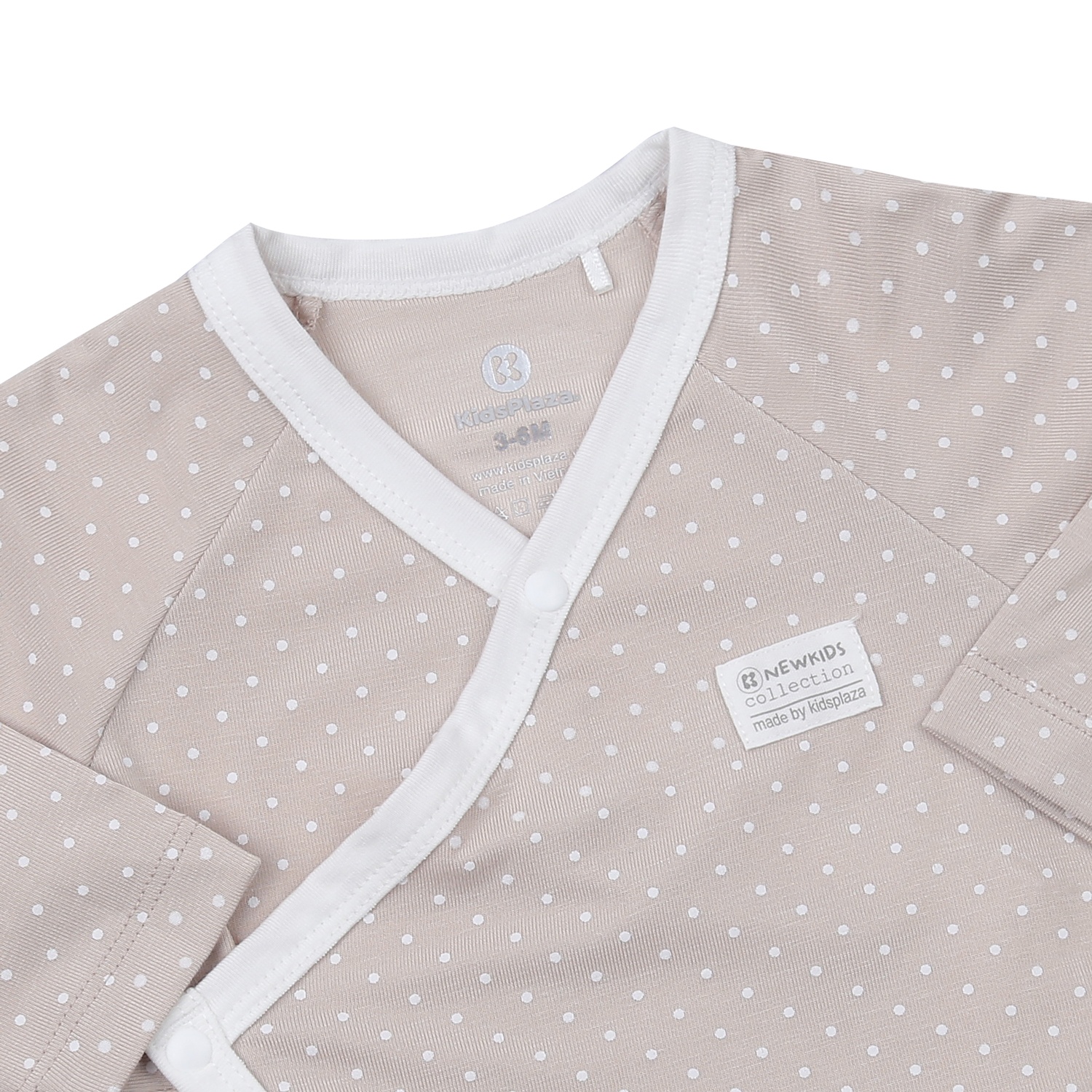 Bộ quần áo dài tay cài lệch Yukata KidsPlaza Otis ND23T (Be)  hình 3