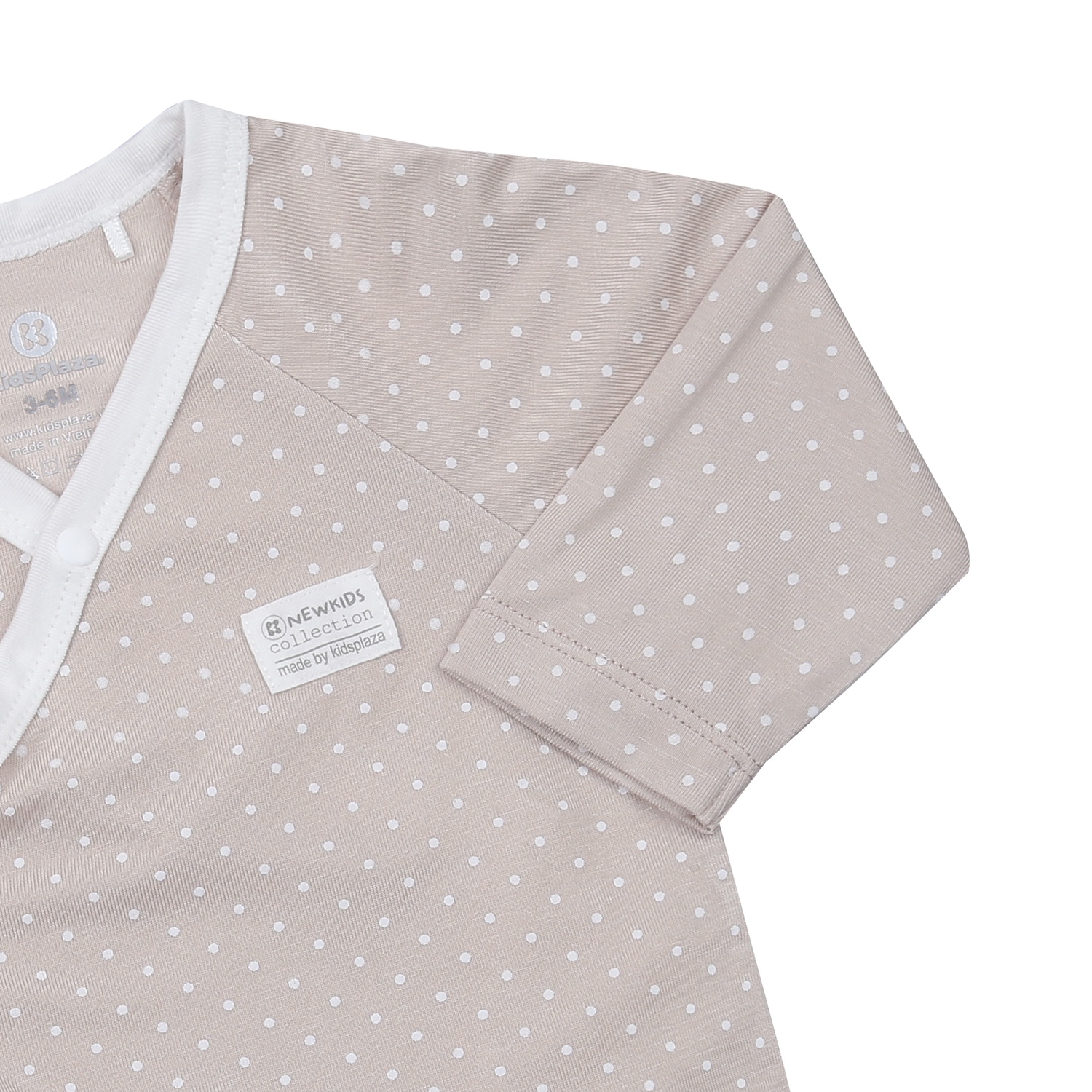 Bộ quần áo dài tay cài lệch Yukata KidsPlaza Otis ND23T (Be)  hình 4