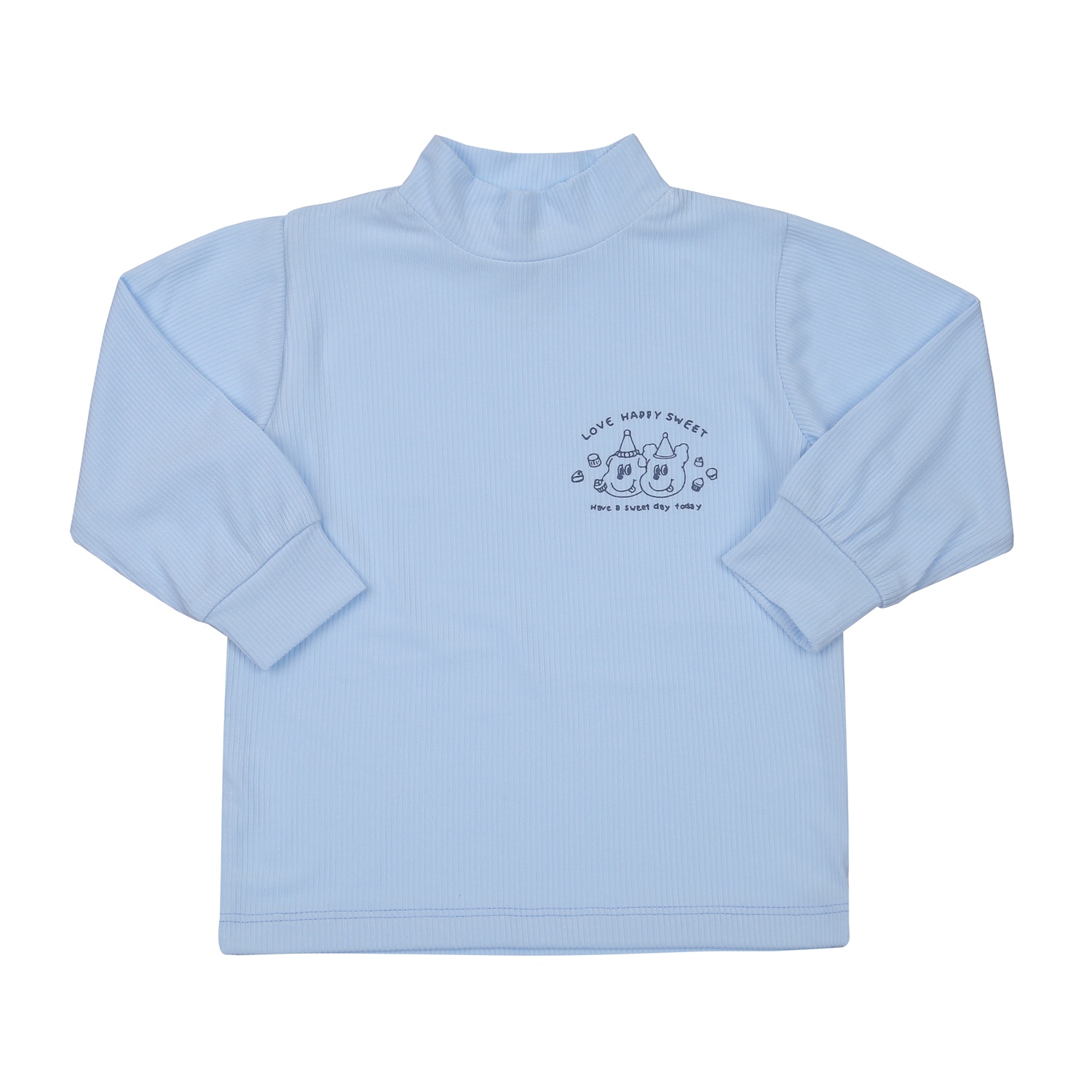 Bộ quần áo dài tay cổ 3 phân kẻ tăm KidsPlaza ND23T (Xanh)