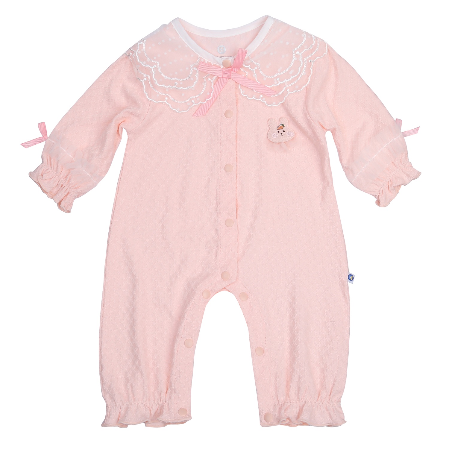 Set body bé gái KidsPlaza cổ voan HN23T (Hồng) hình 1