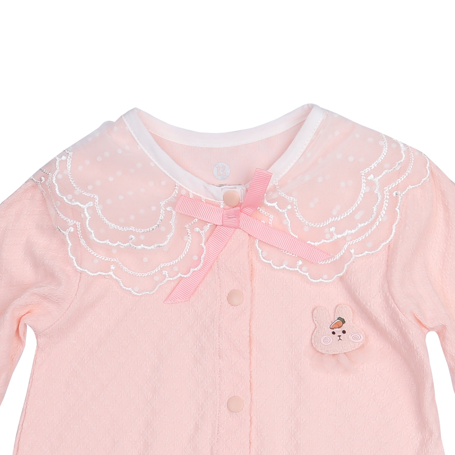 Set body bé gái KidsPlaza cổ voan HN23T (Hồng) hình 2