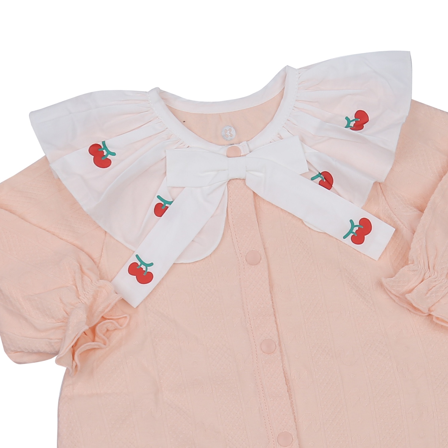 Set body dài tay bé gái KidsPlaza cherry HN23T (Hồng) hình 2