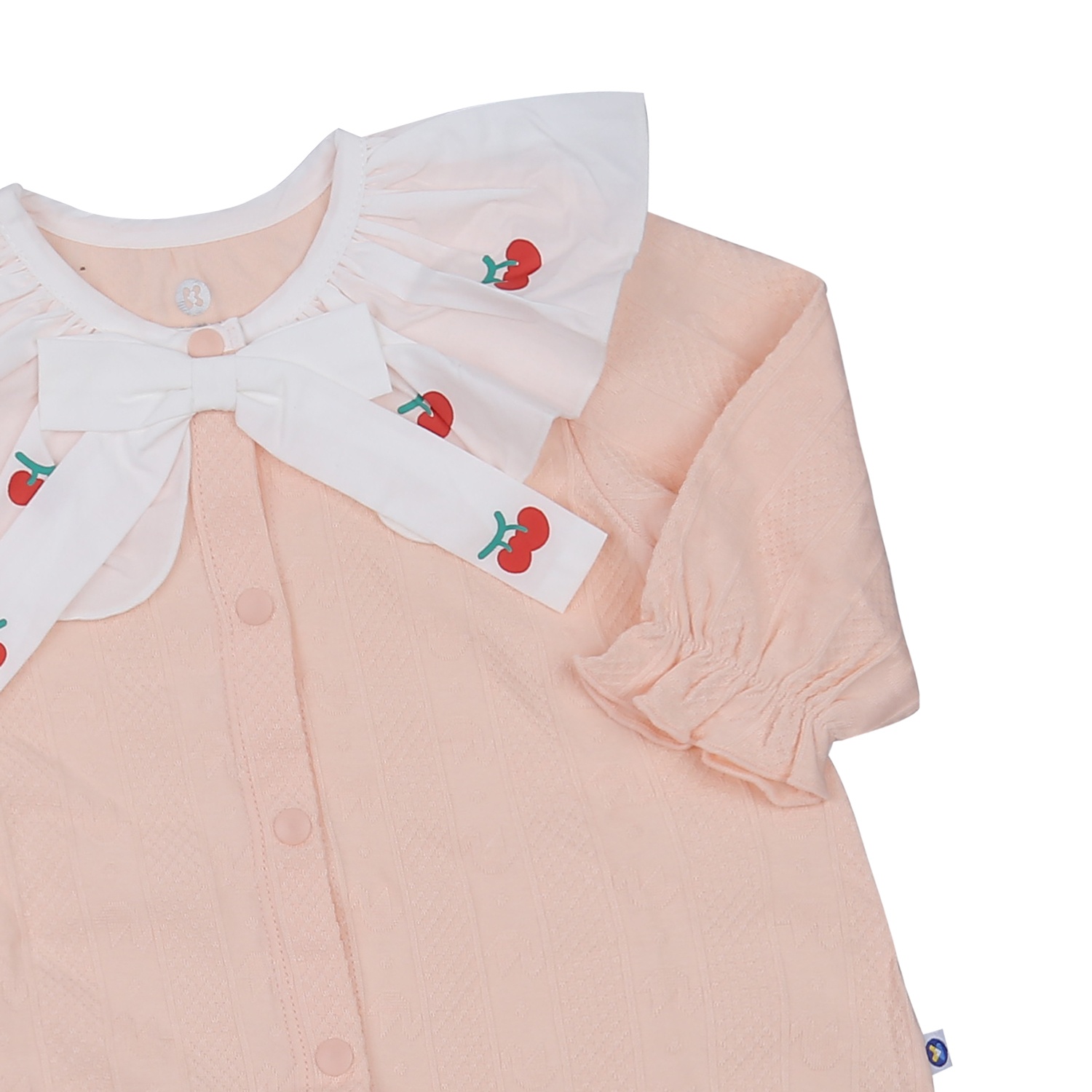 Set body dài tay bé gái KidsPlaza cherry HN23T (Hồng) hình 3