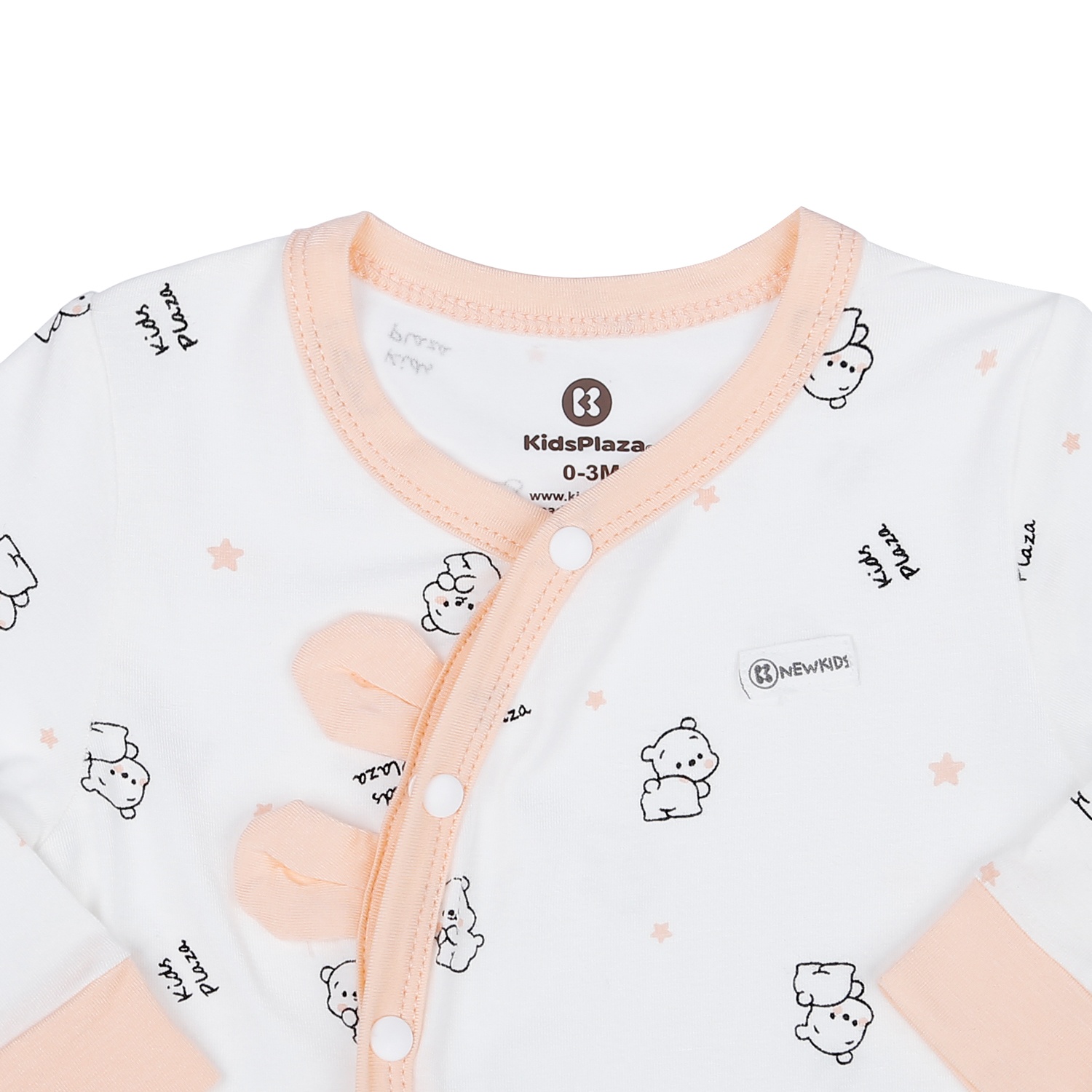 Bộ body dài tay bé gái KidsPlaza in gấu M23H (Cam) hình 2