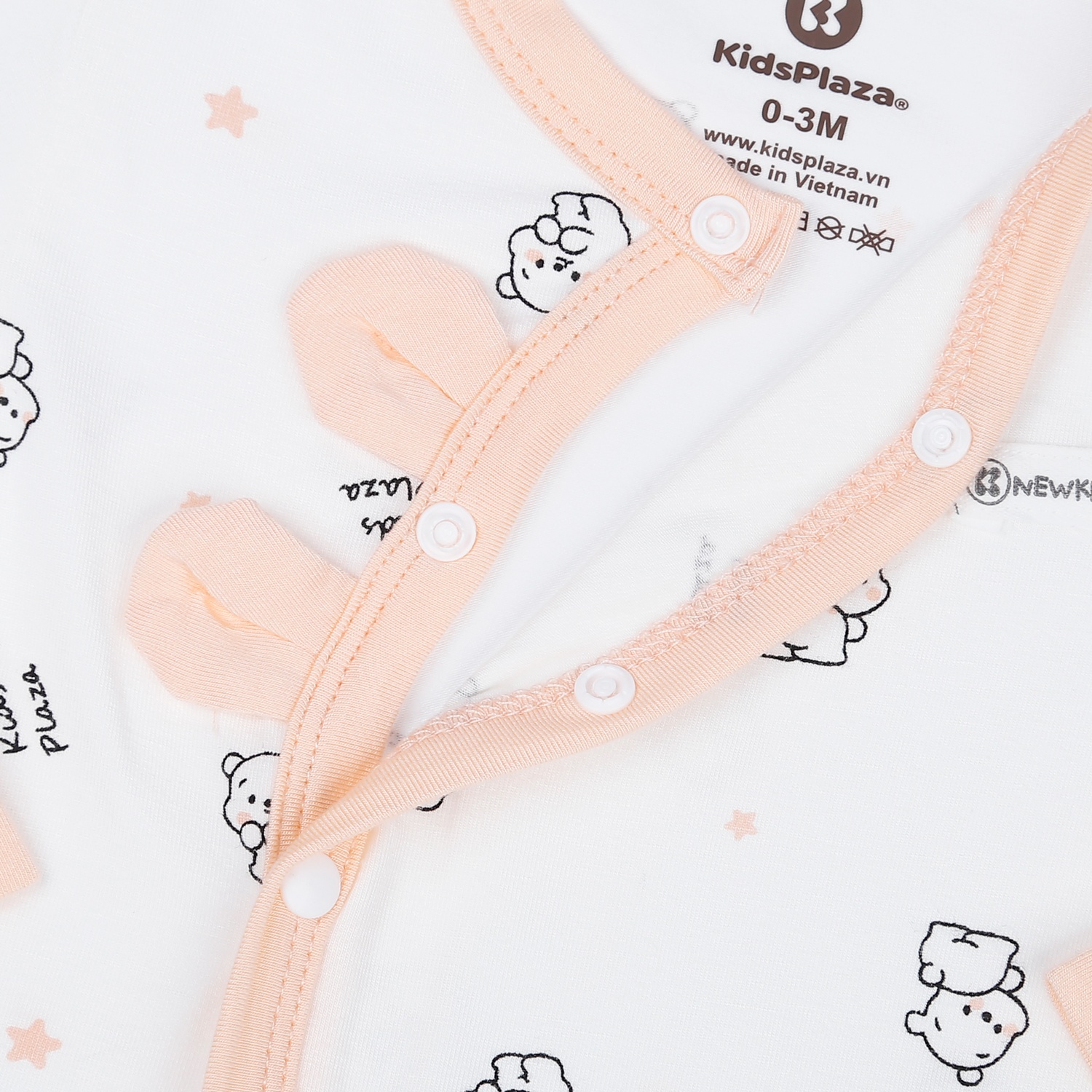 Bộ body dài tay bé gái KidsPlaza in gấu M23H (Cam) hình 4