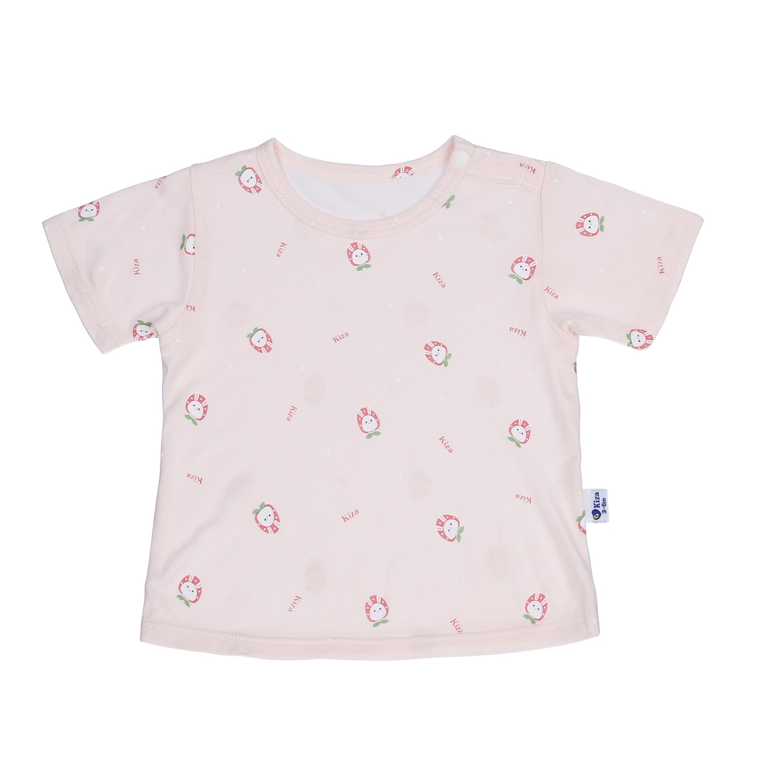 Bộ quần áo cộc tay sơ sinh Kiza in dâu BA23H (Hồng) hình 2