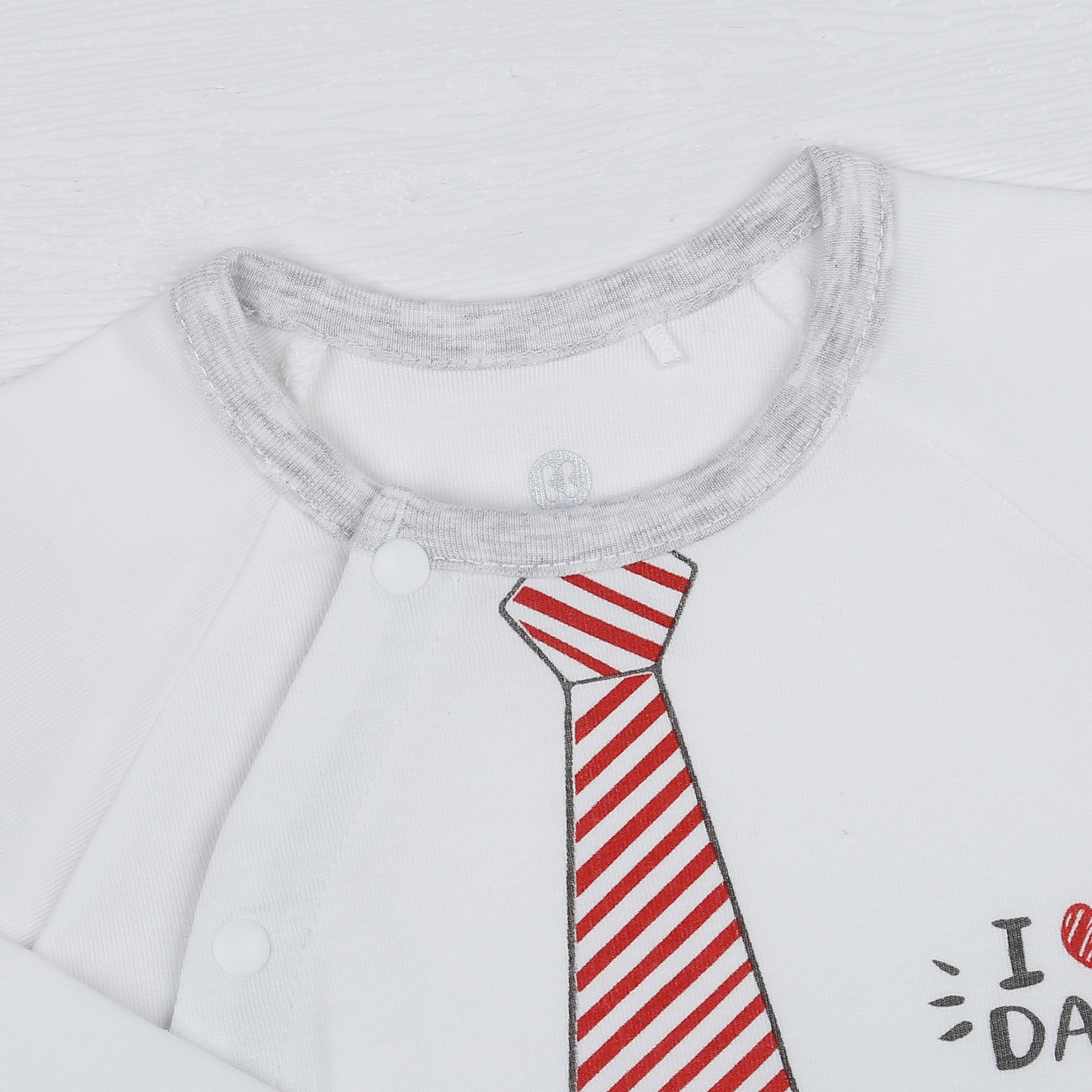 Bộ quần áo dài tay KidsPlaza cài lệch Otis kẻ ghi ND23H  hình 3