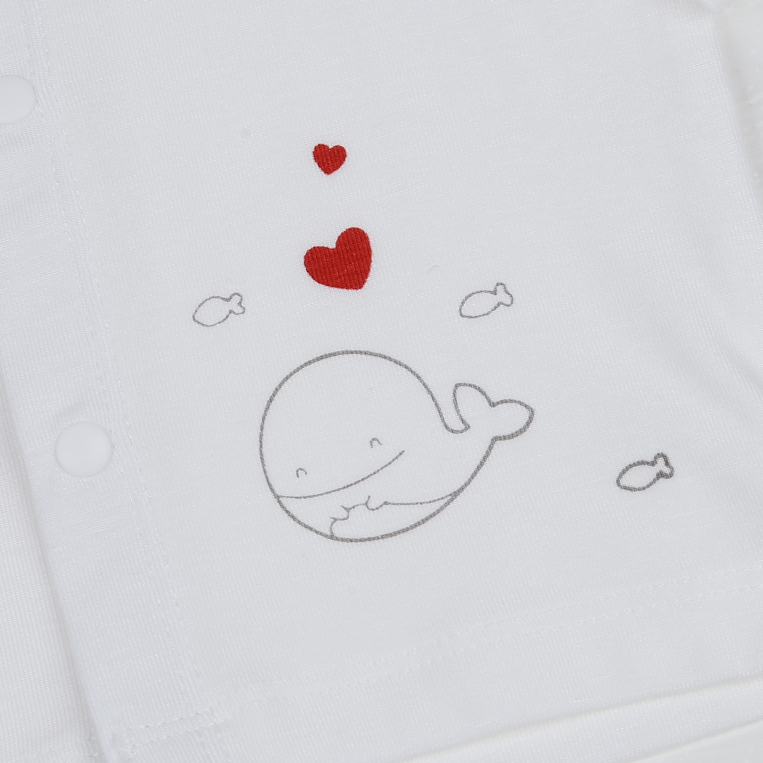 Bộ quần áo dài tay KidsPlaza trắng in cá ND23H hình 5