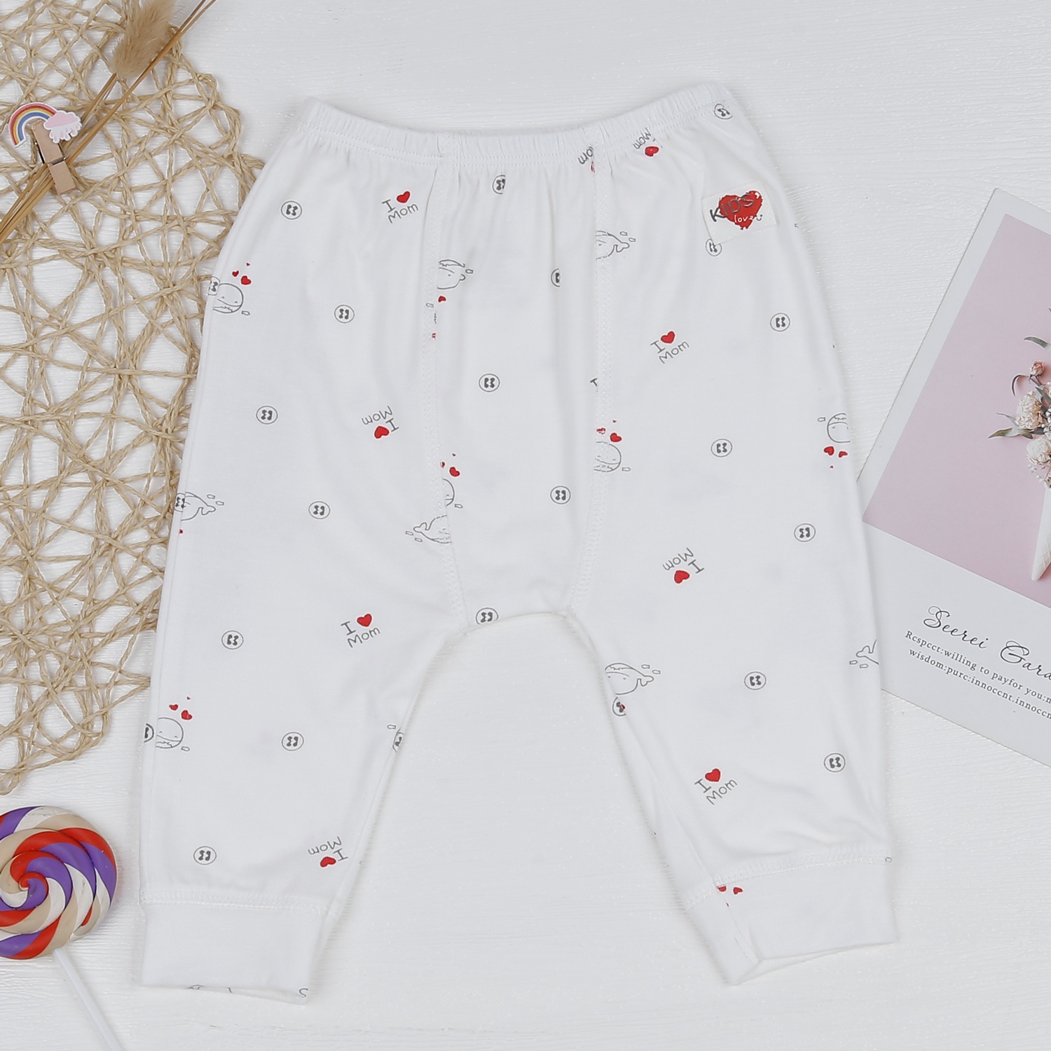 Bộ quần áo dài tay KidsPlaza trắng in cá ND23H hình 6