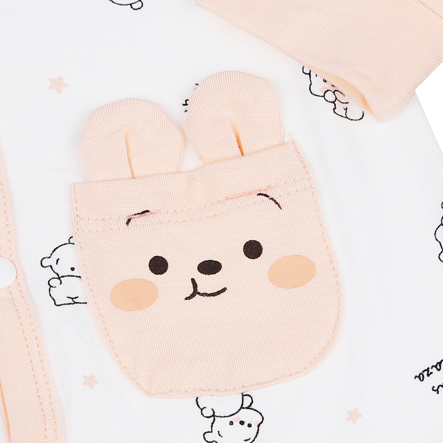 Body dài tay cài giữa KidsPlaza in họa tiết chú gấu (Cam) hình 3