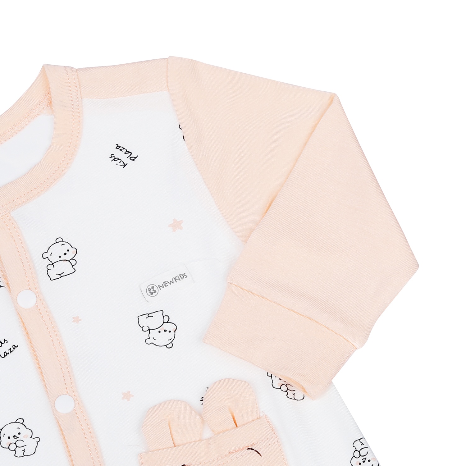 Body dài tay cài giữa KidsPlaza in họa tiết chú gấu (Cam) hình 4