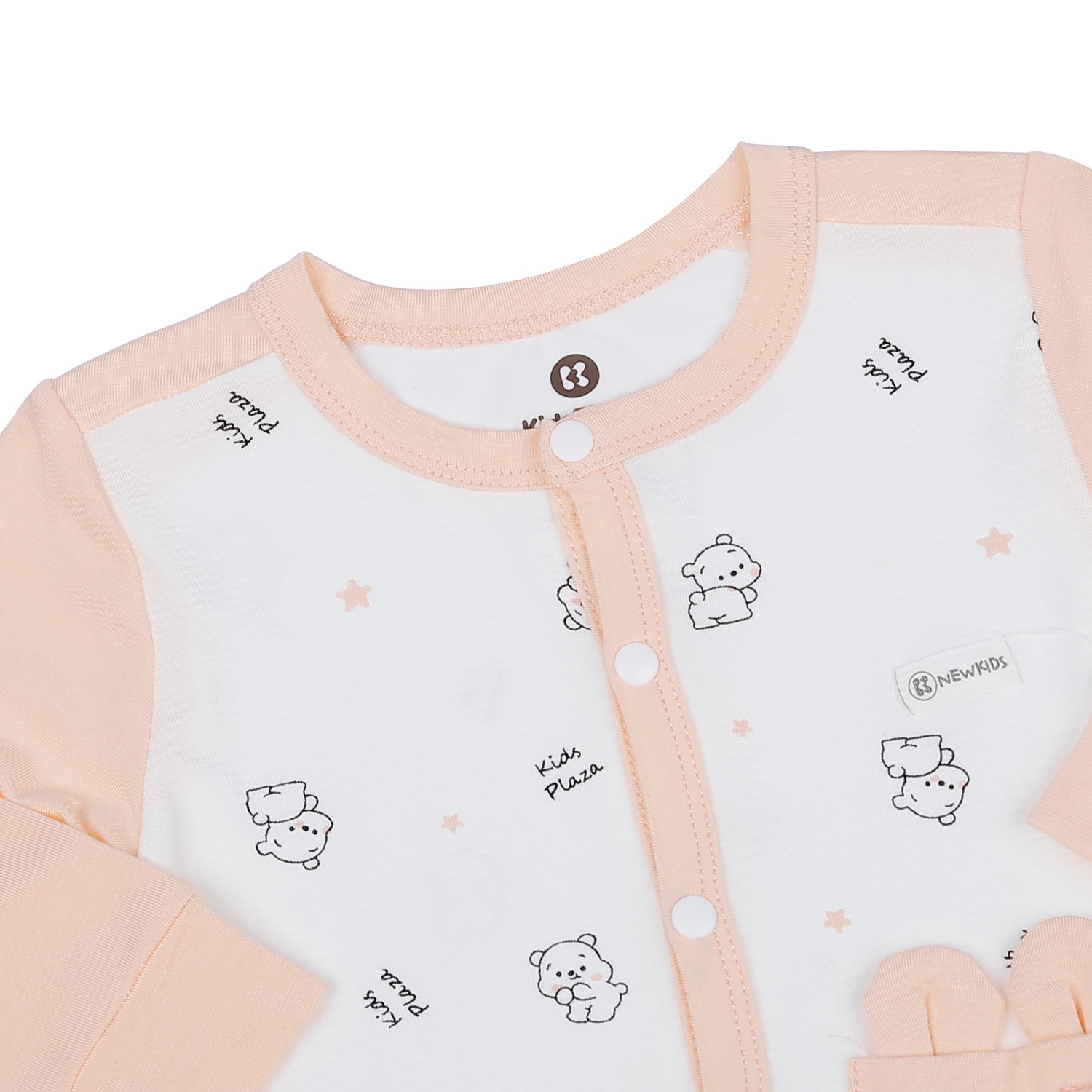 Body dài tay cài giữa KidsPlaza in họa tiết chú gấu (Cam) hình 5