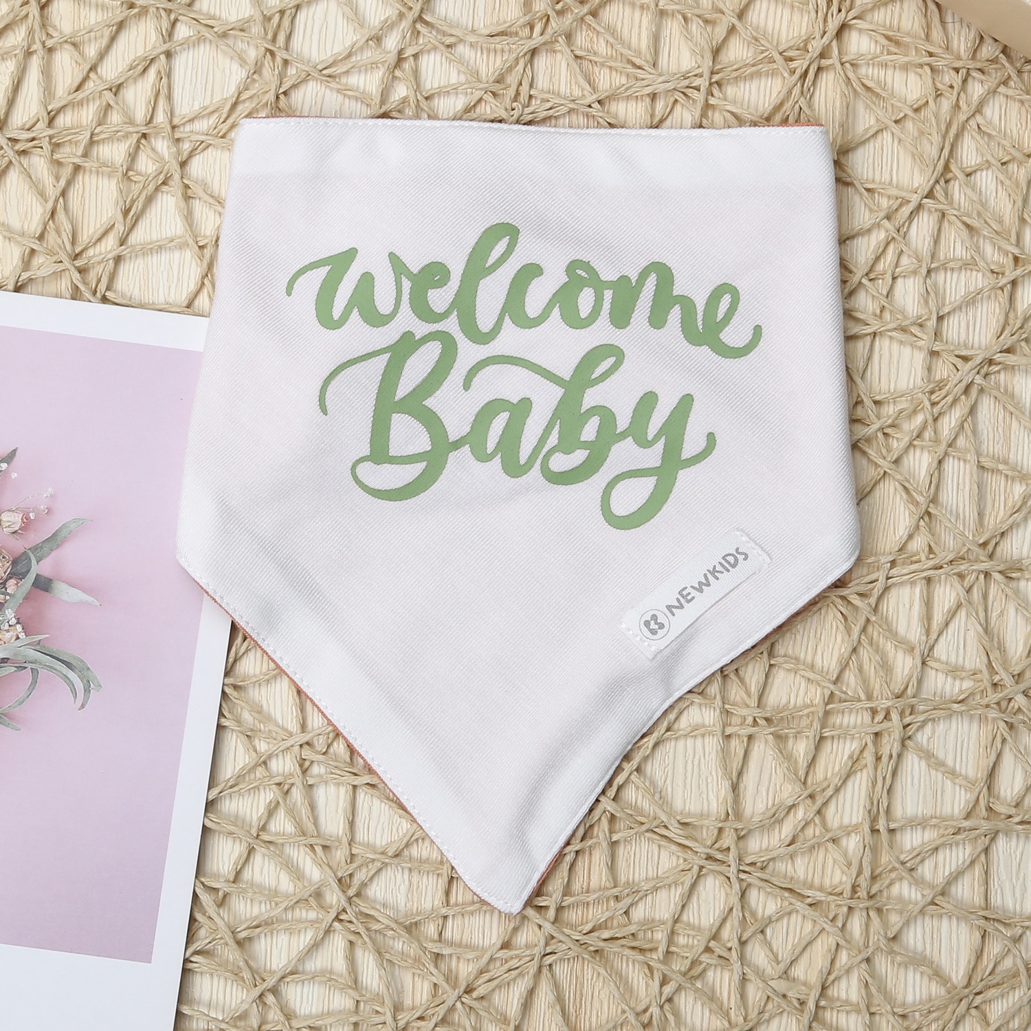 Set 2 yếm tam giác KidsPlaza Otis in cà rốt ND23T (Trắng xanh)  hình 2