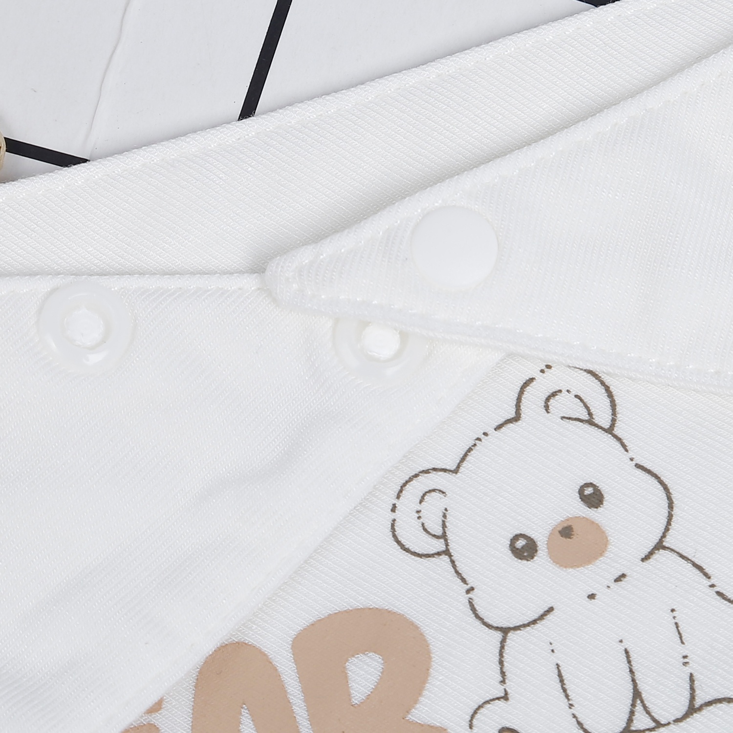 Set 2 yếm tam giác KidsPlaza Otis ND23T (Trắng)  hình 3