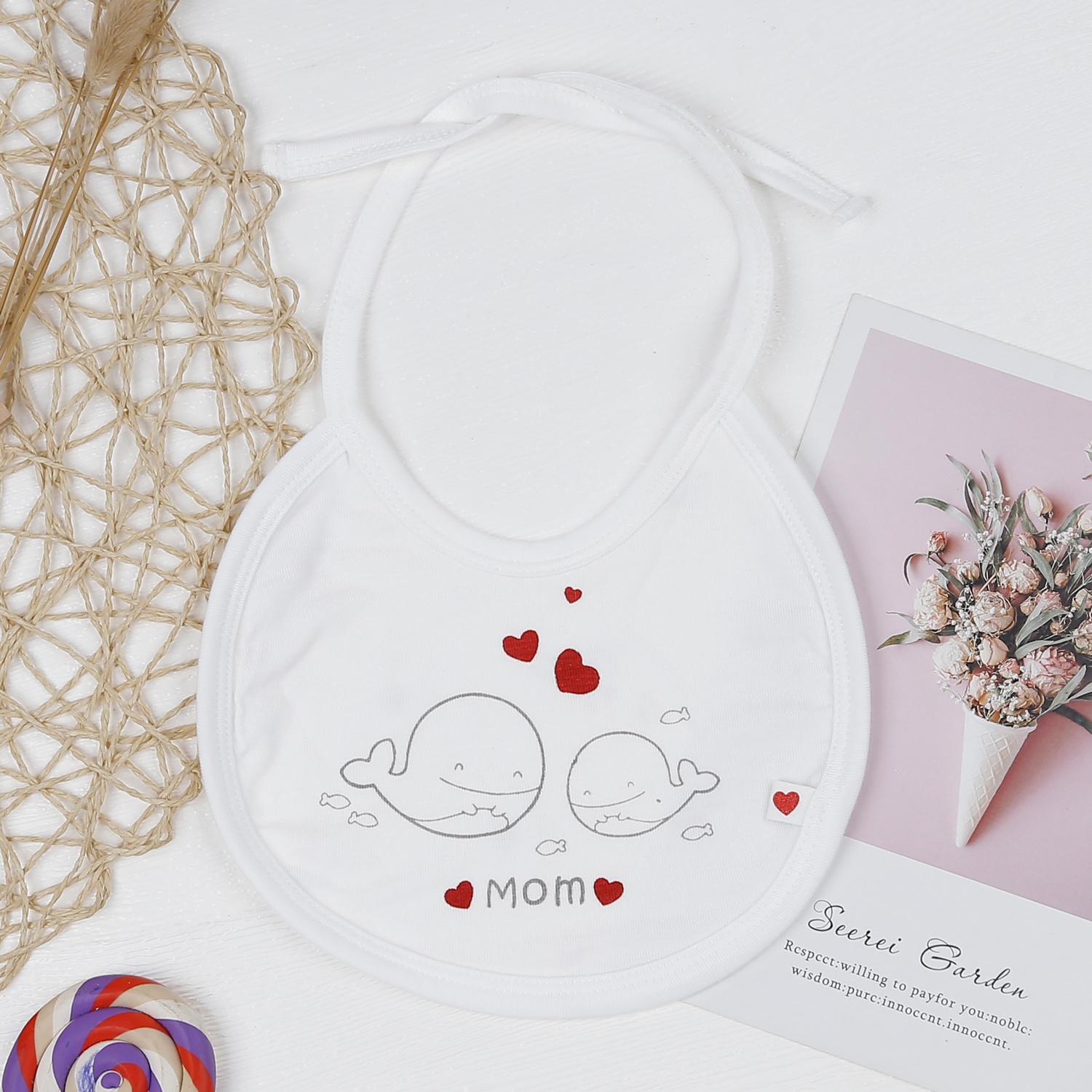 Yếm tròn Otis KidsPlaza cá trắng ND23H hình 1