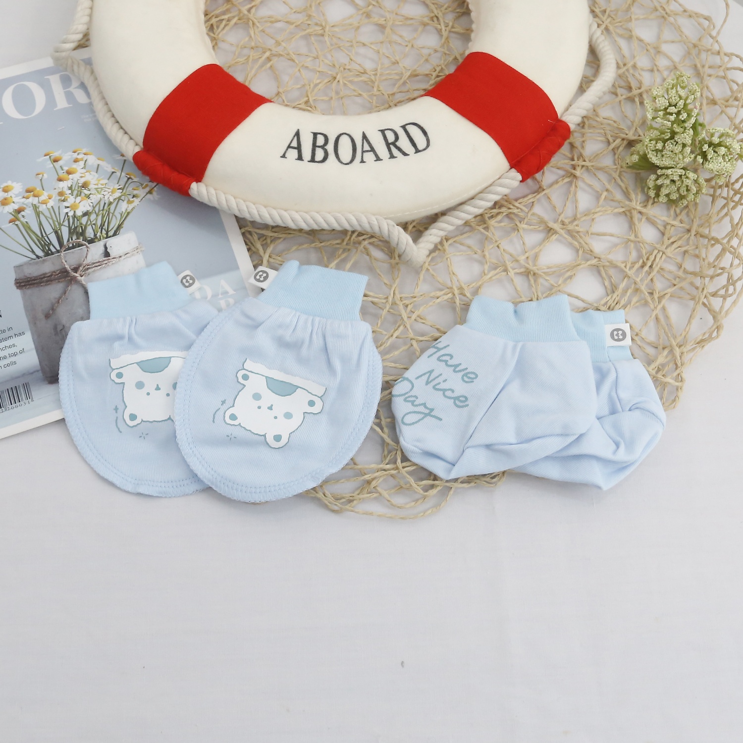 Set bao tay, bao chân KidsPlaza Otis ND24H (Xanh) hình 1