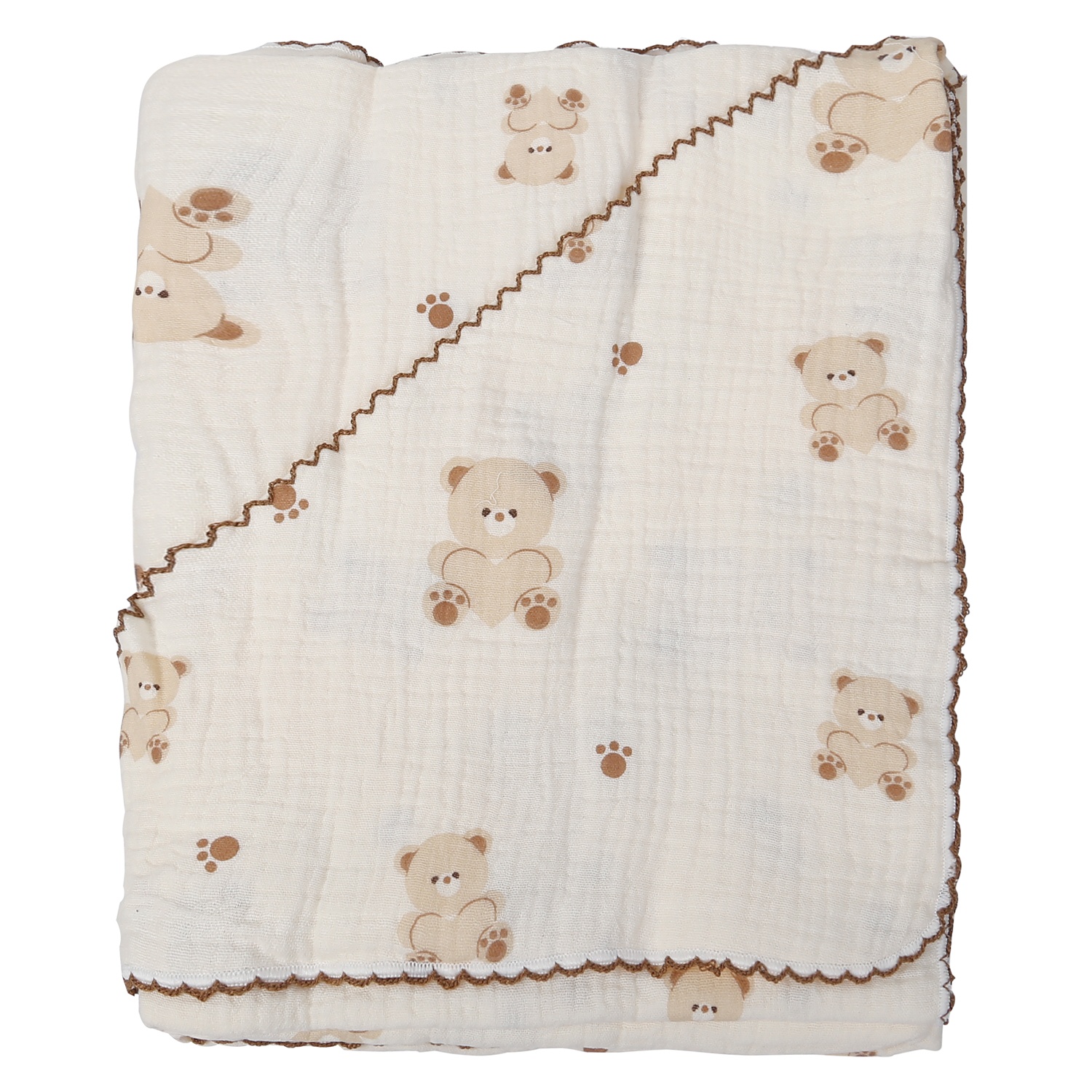 Chăn ủ KidsPlaza Muslin có mũ gấu PG23 hình 2