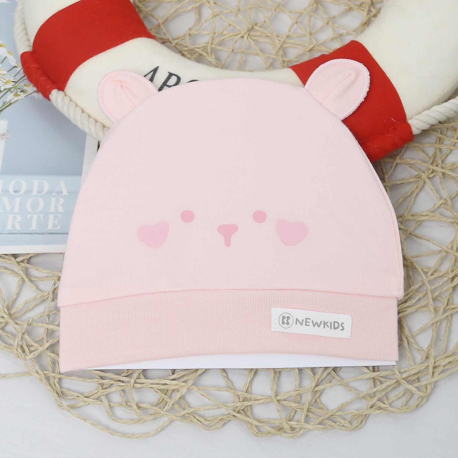 Mũ sơ sinh KidsPlaza Otis ND24H (Hồng) hình 1