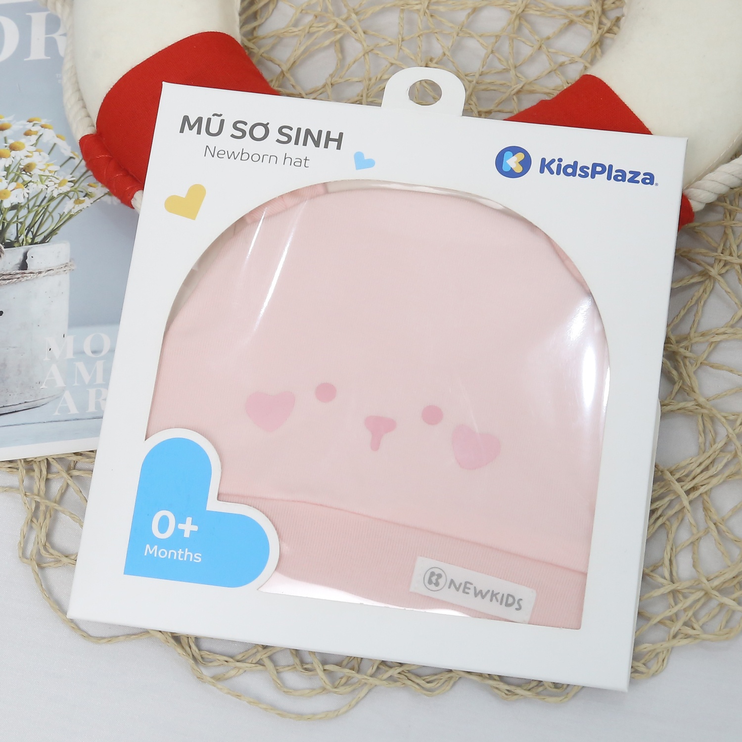 Mũ sơ sinh KidsPlaza Otis ND24H (Hồng) hình 2