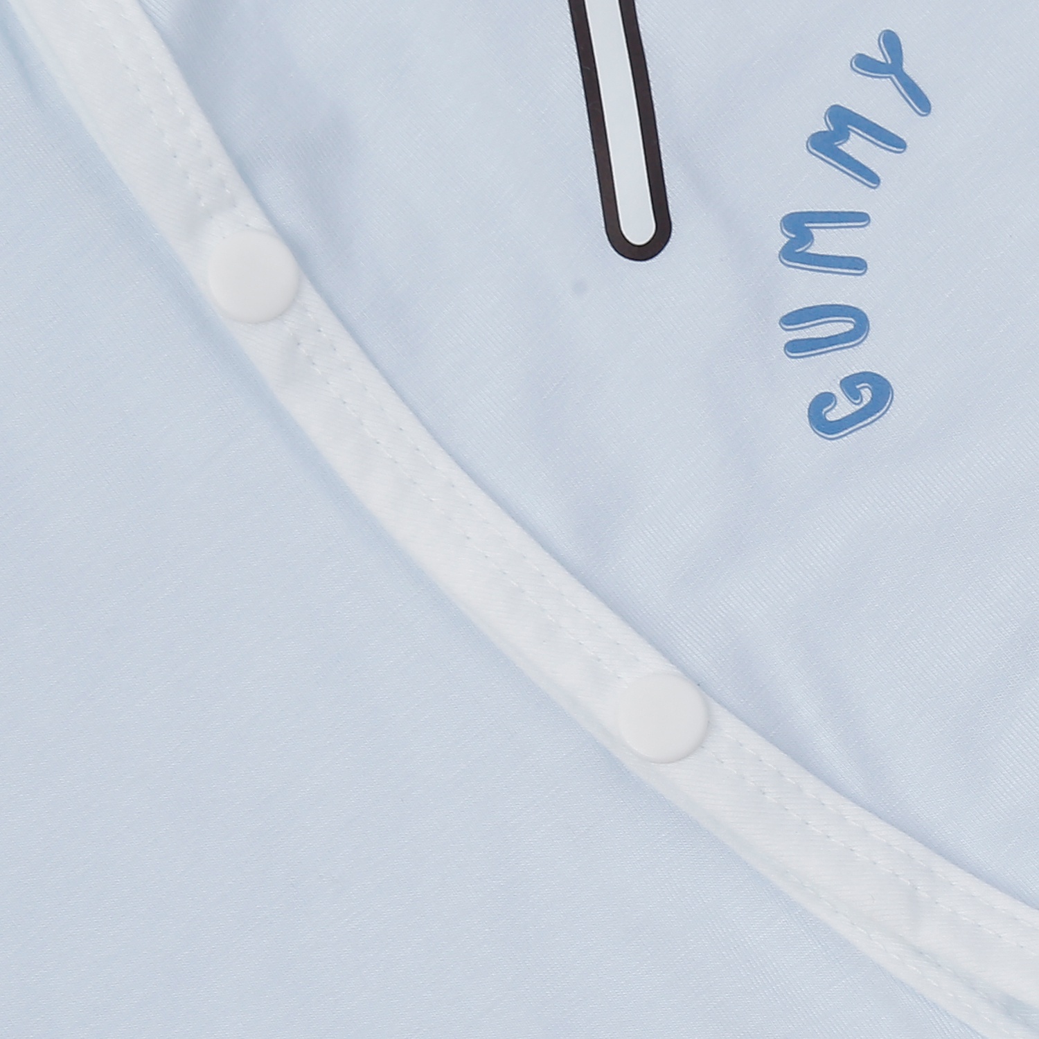 Bộ body cộc tay cài lệch Kidsplaza in gấu nơ IQ24H (Xanh trắng)