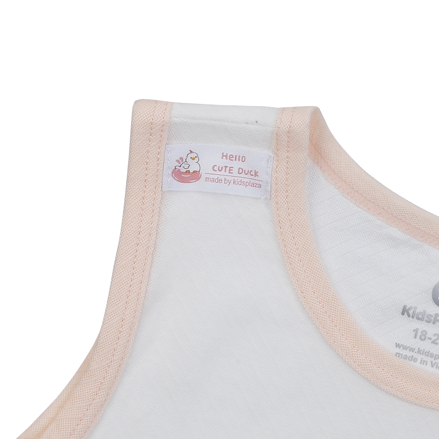 Bộ quần áo ba lỗ KidsPlaza sợi chanh HN24H (Trắng hồng) hình 4