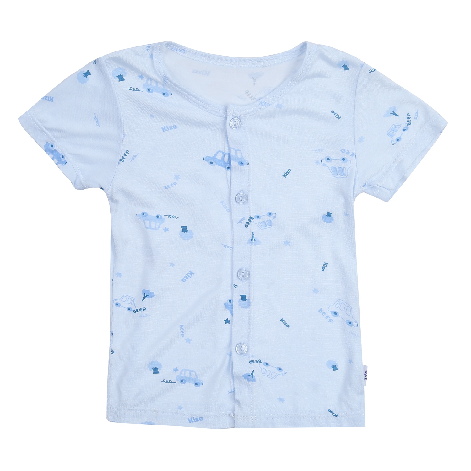 Bộ quần áo cộc tay cài giữa Kiza in ô tô BA24H (Xanh dương) hình 2