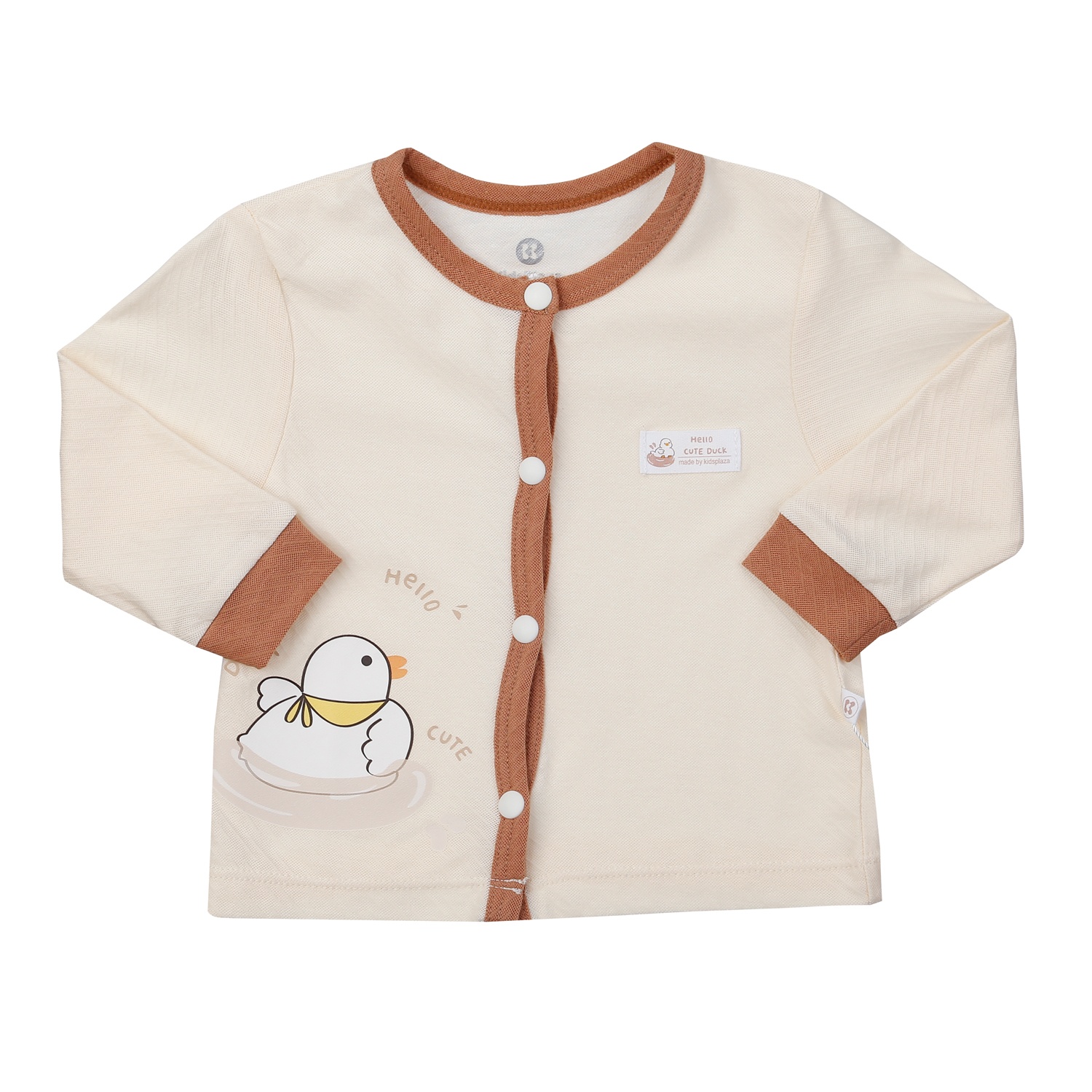 Bộ quần áo dài cài giữa KidsPlaza sợi chanh HN24H (Be) hình 2