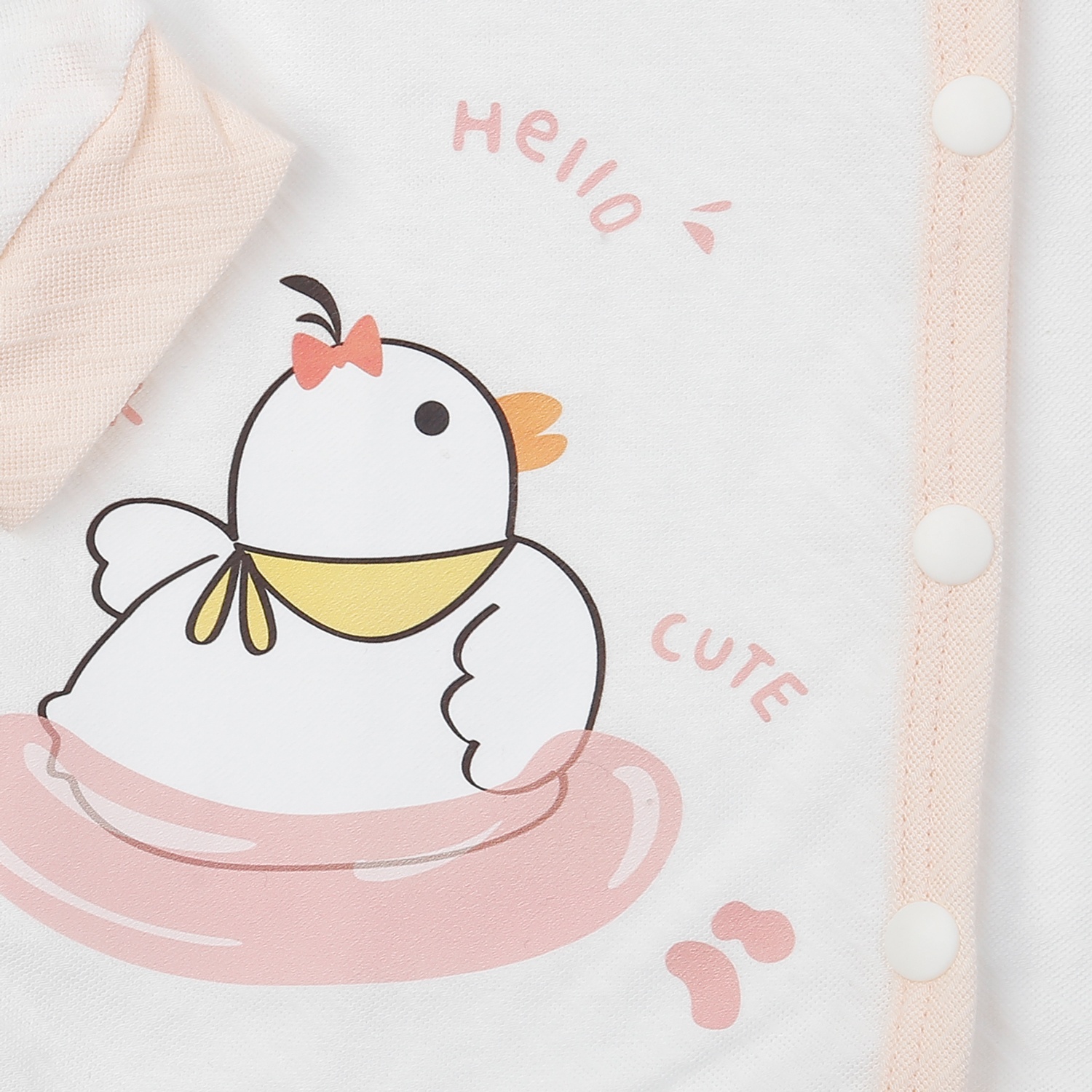 Bộ quần áo dài cài giữa KidsPlaza sợi chanh HN24H (Hồng) hình 4