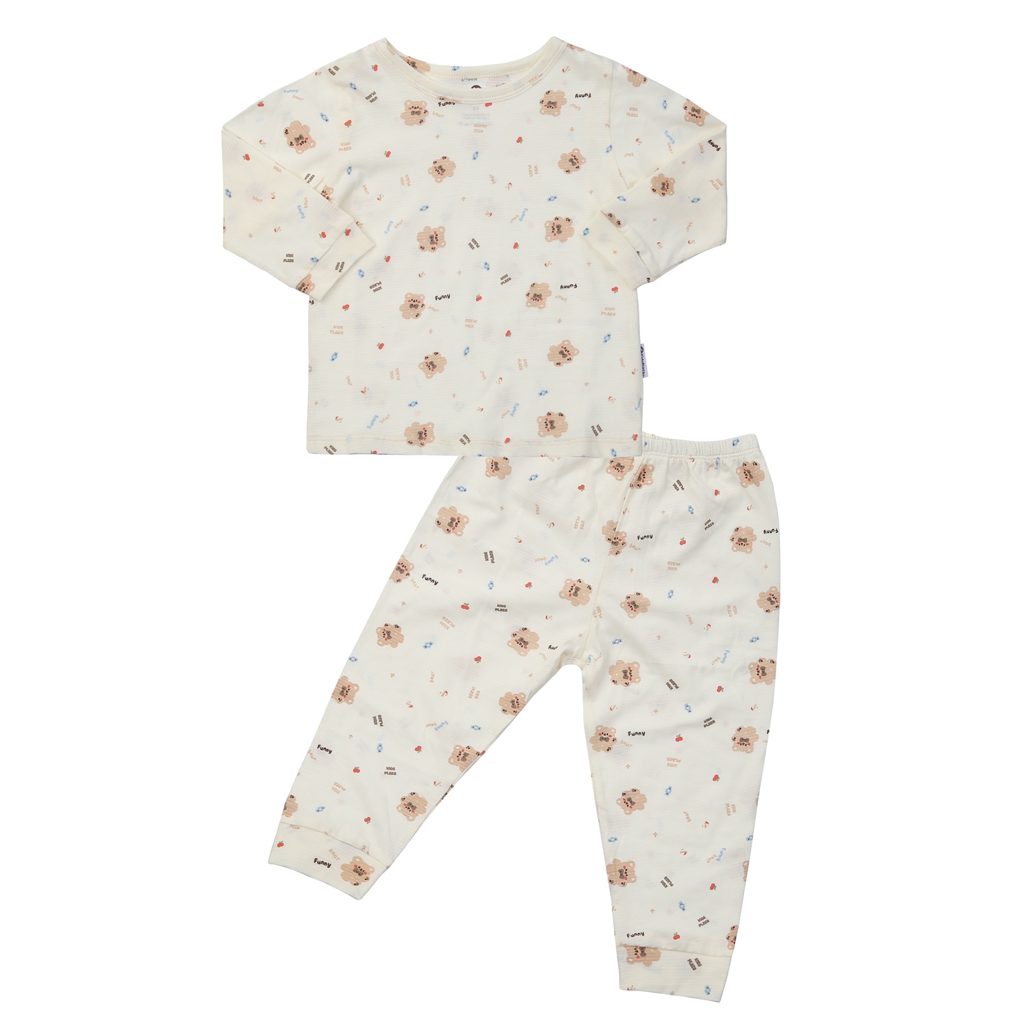 Bộ quần áo dài tay bé trai KidsPlaza in gấu M24T (Vàng)