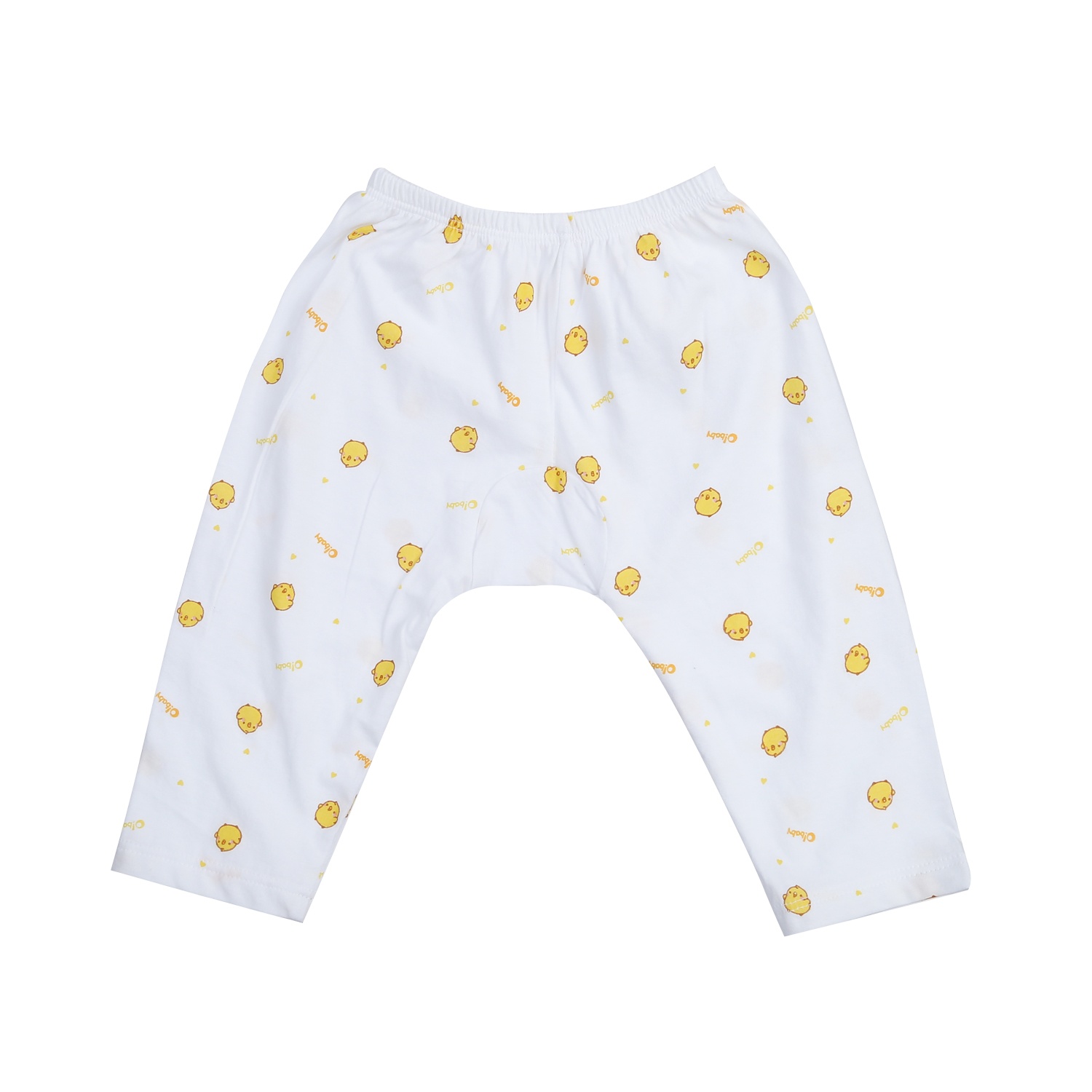 Bộ quần áo dài tay cài giữa O!Baby in gà con DN24 (Trắng) hình 5