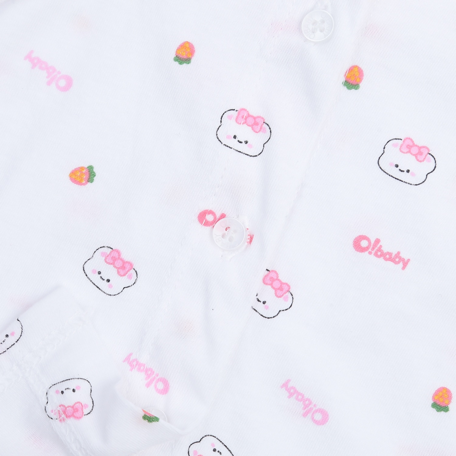 Bộ quần áo dài tay cài giữa O!Baby in gấu DN24 hình 4