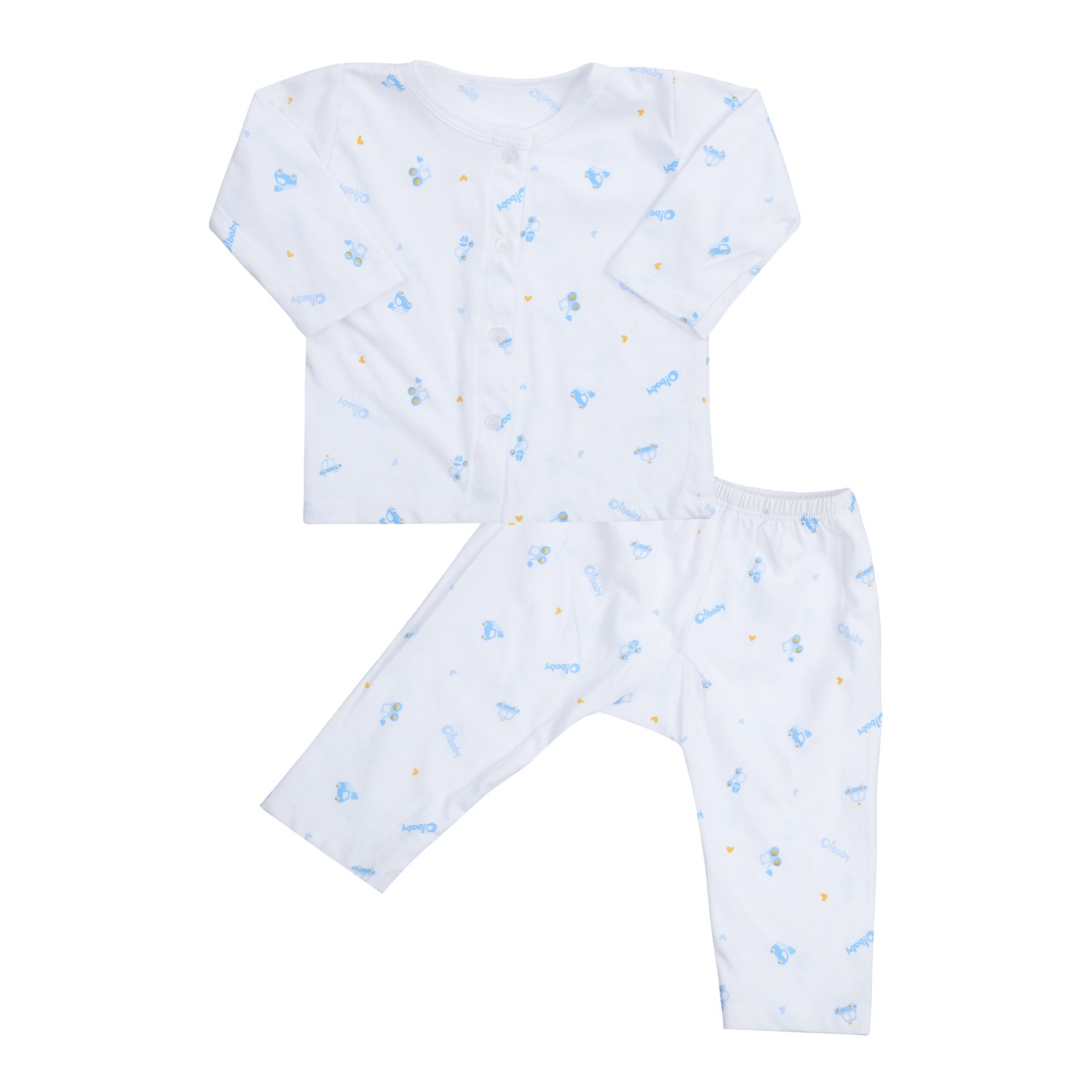 Bộ quần áo dài tay cài giữa O!Baby in ô tô DN24 