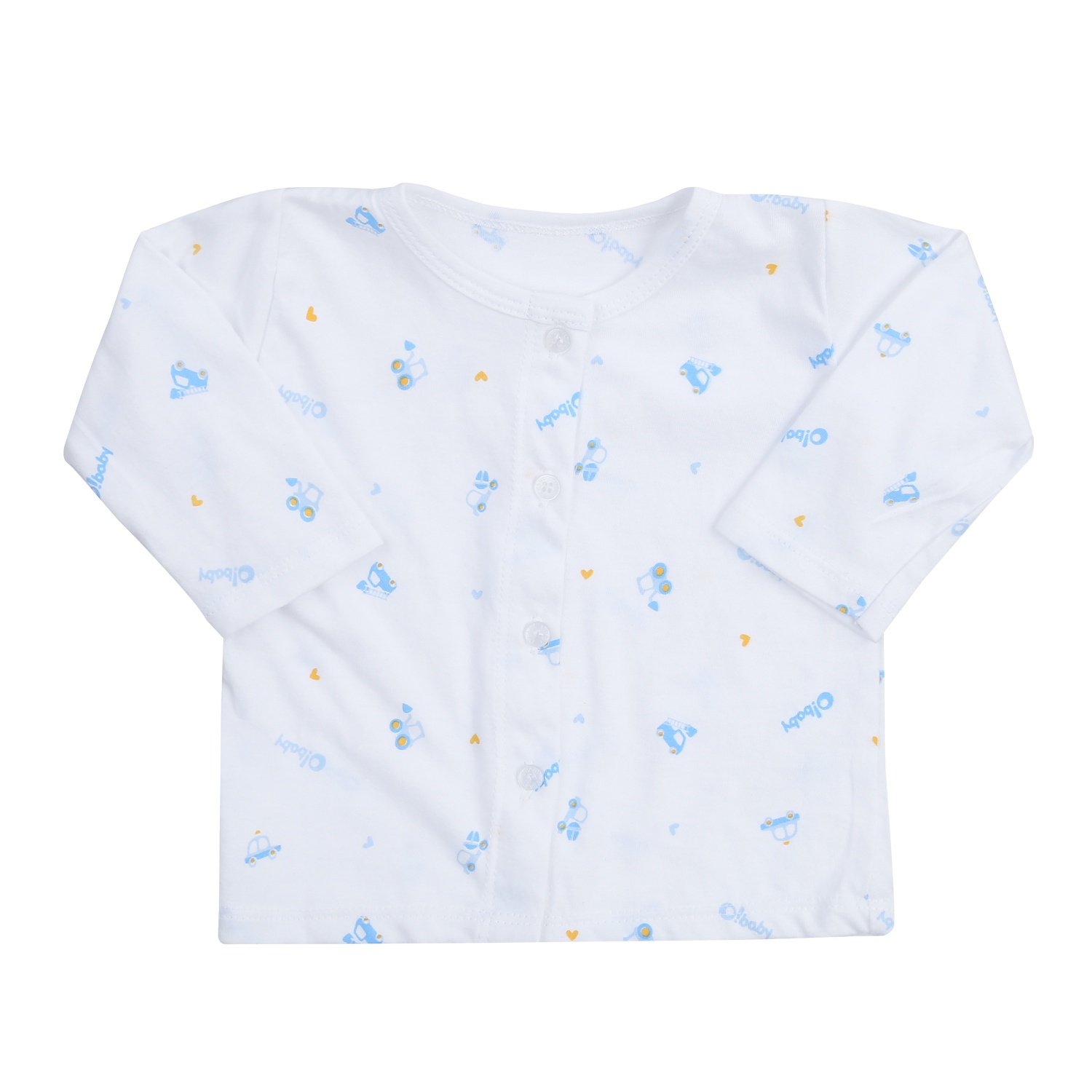 Bộ quần áo dài tay cài giữa O!Baby in ô tô DN24 chất liệu mềm mại, thông thoáng