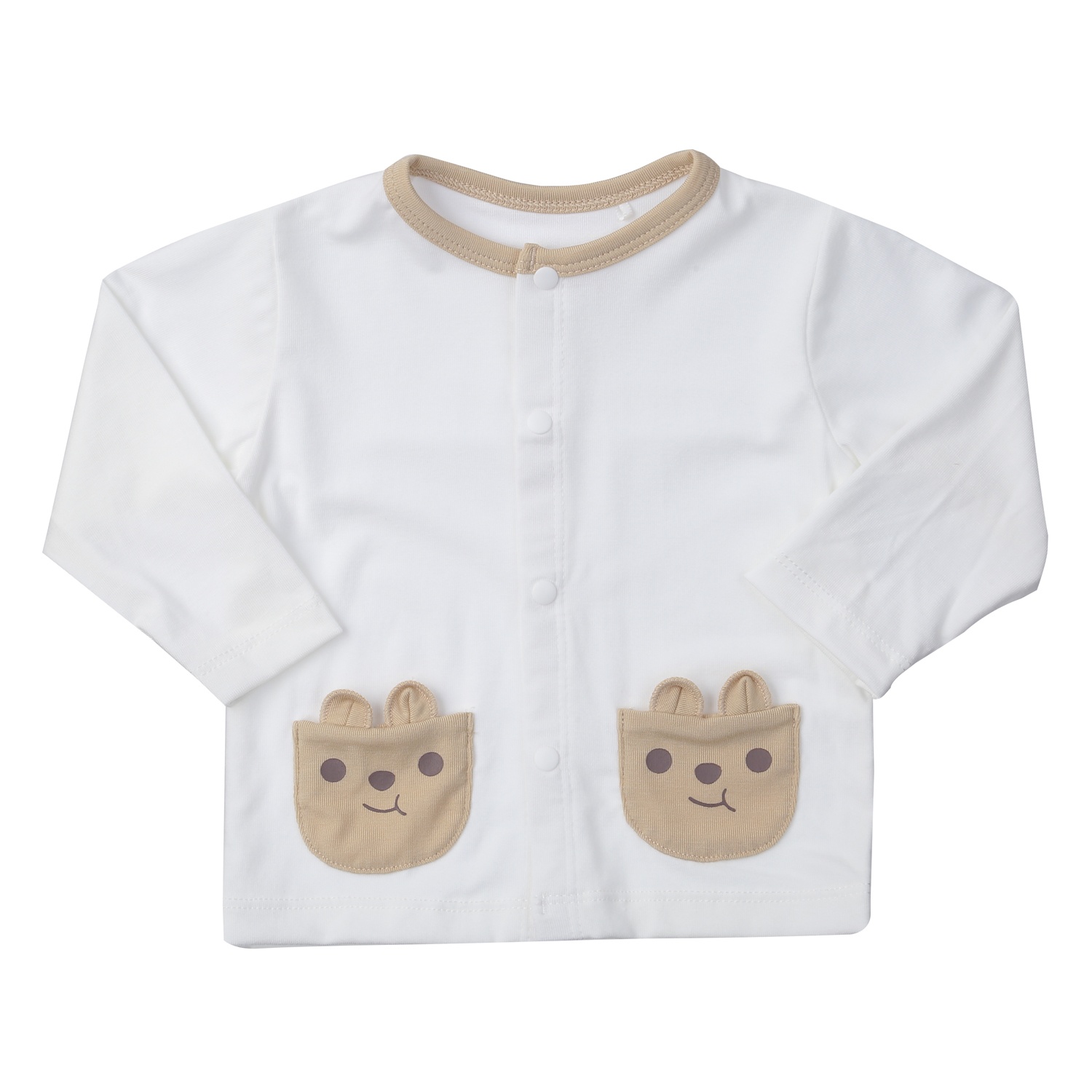 Bộ quần áo sơ sinh cài giữa KidsPlaza Otis in hình chú gấu (Nâu) hình 1