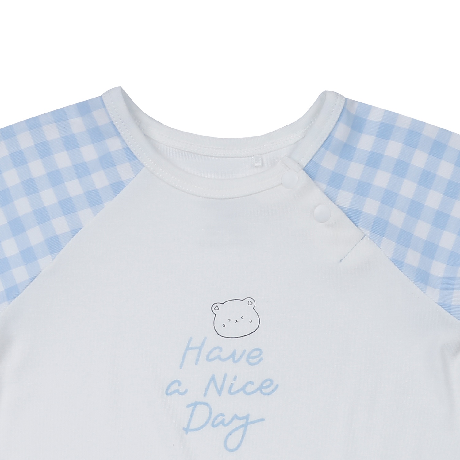 Body cộc tay KidsPlaza Otis ND24H (Xanh kẻ) hình 2