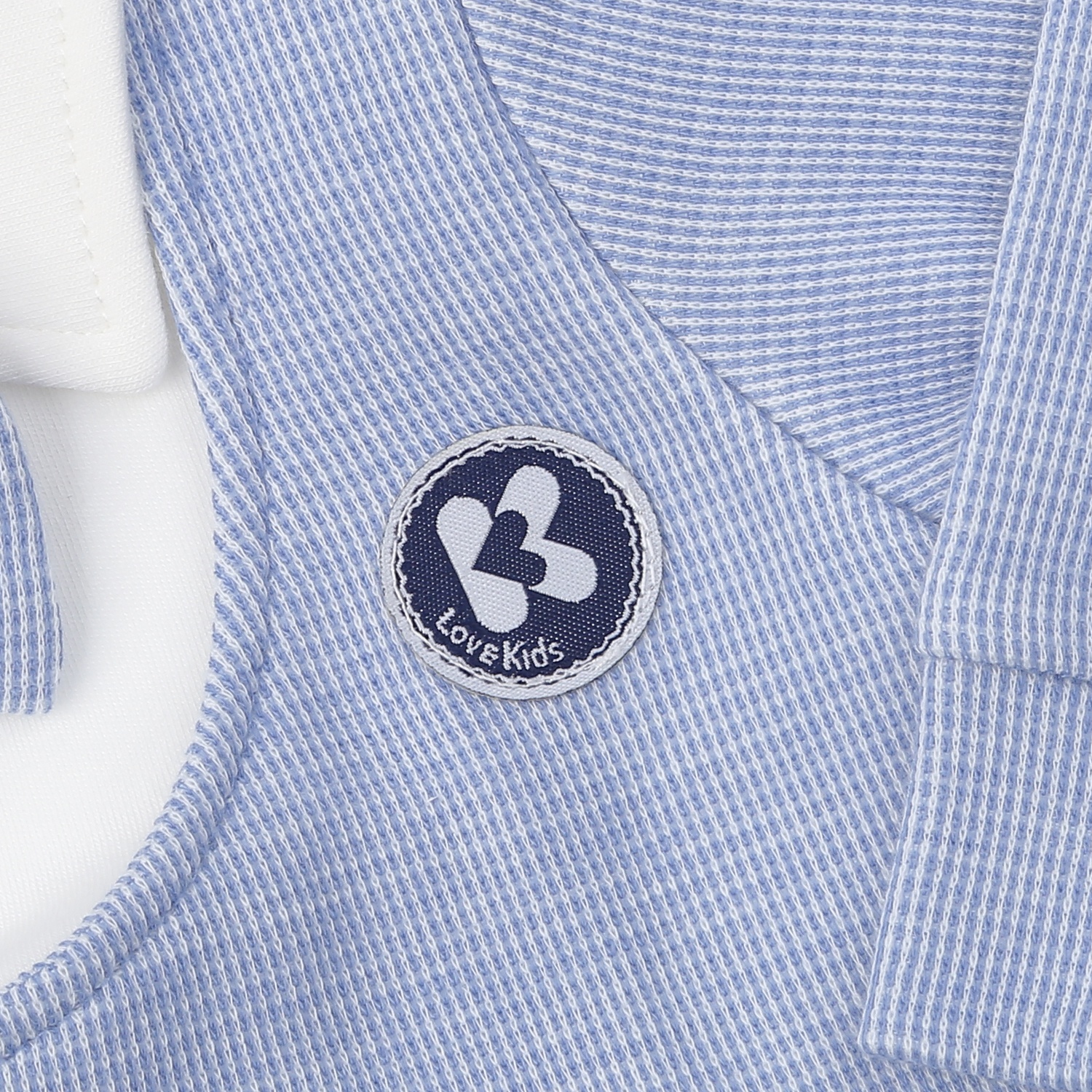 Body dài tay bé trai KidsPlaza đính nơ HN24T (Trắng xanh) hình 3