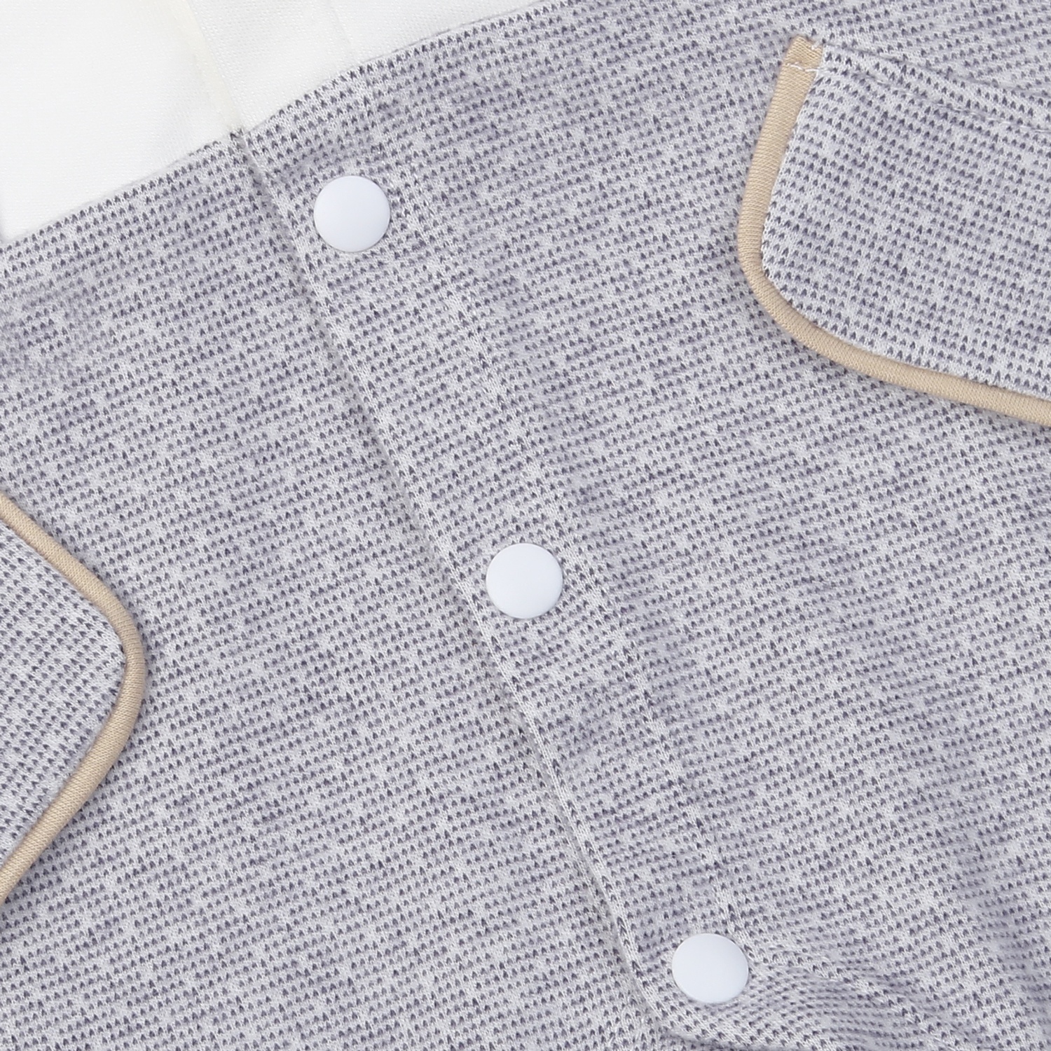 Body dài tay bé trai KidsPlaza gắn nơ HN24T (Trắng ghi)