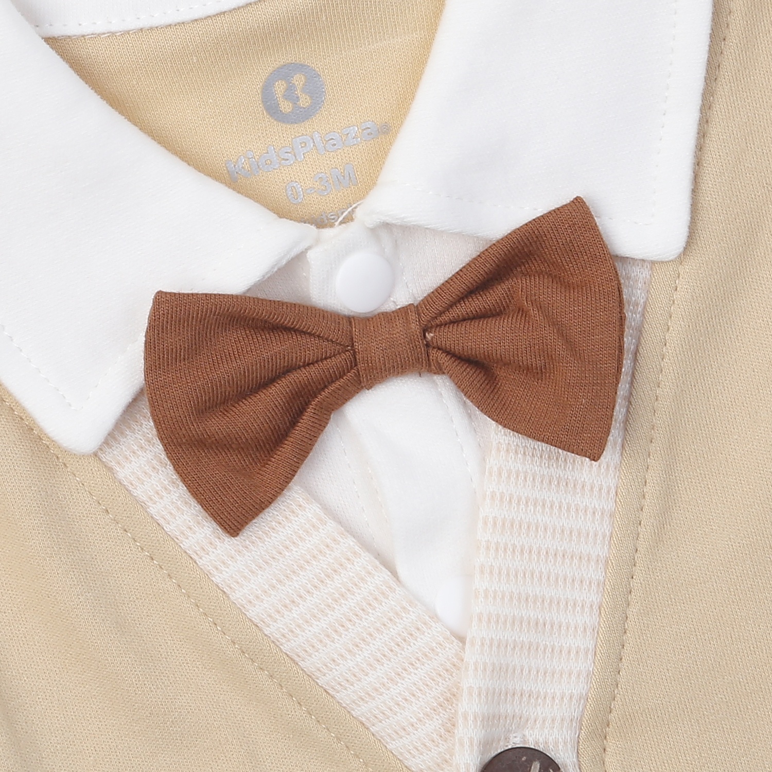 Body dài tay bé trai KidsPlaza HN24T (Trắng nâu)