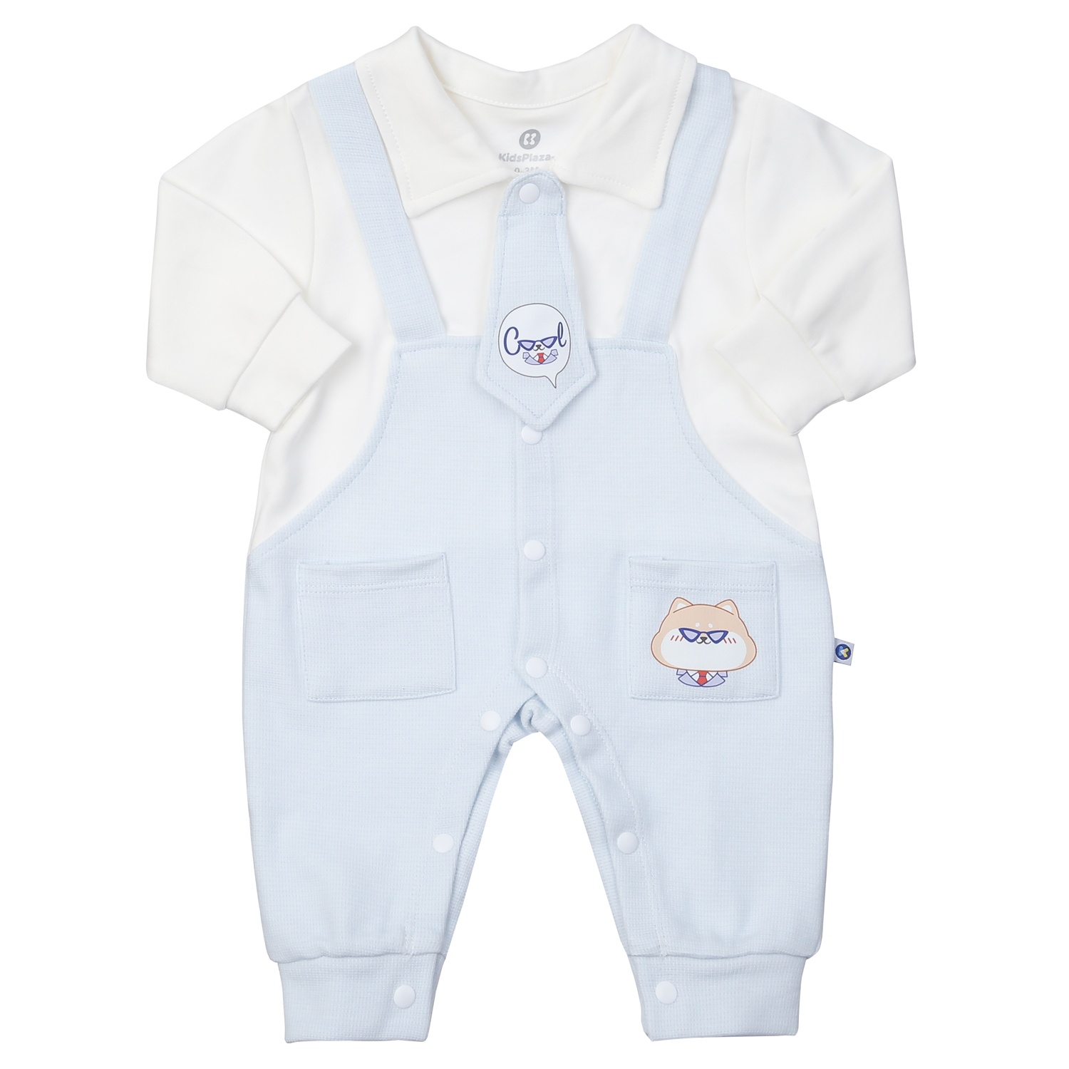 Body dài tay bé trai KidsPlaza in chú cáo HN24T (Trắng xanh) hình 1