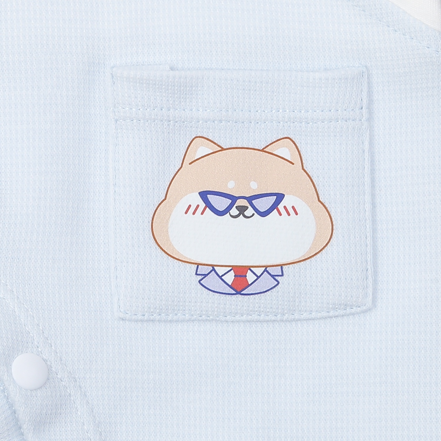 Body dài tay bé trai KidsPlaza in chú cáo HN24T (Trắng xanh) hình 3