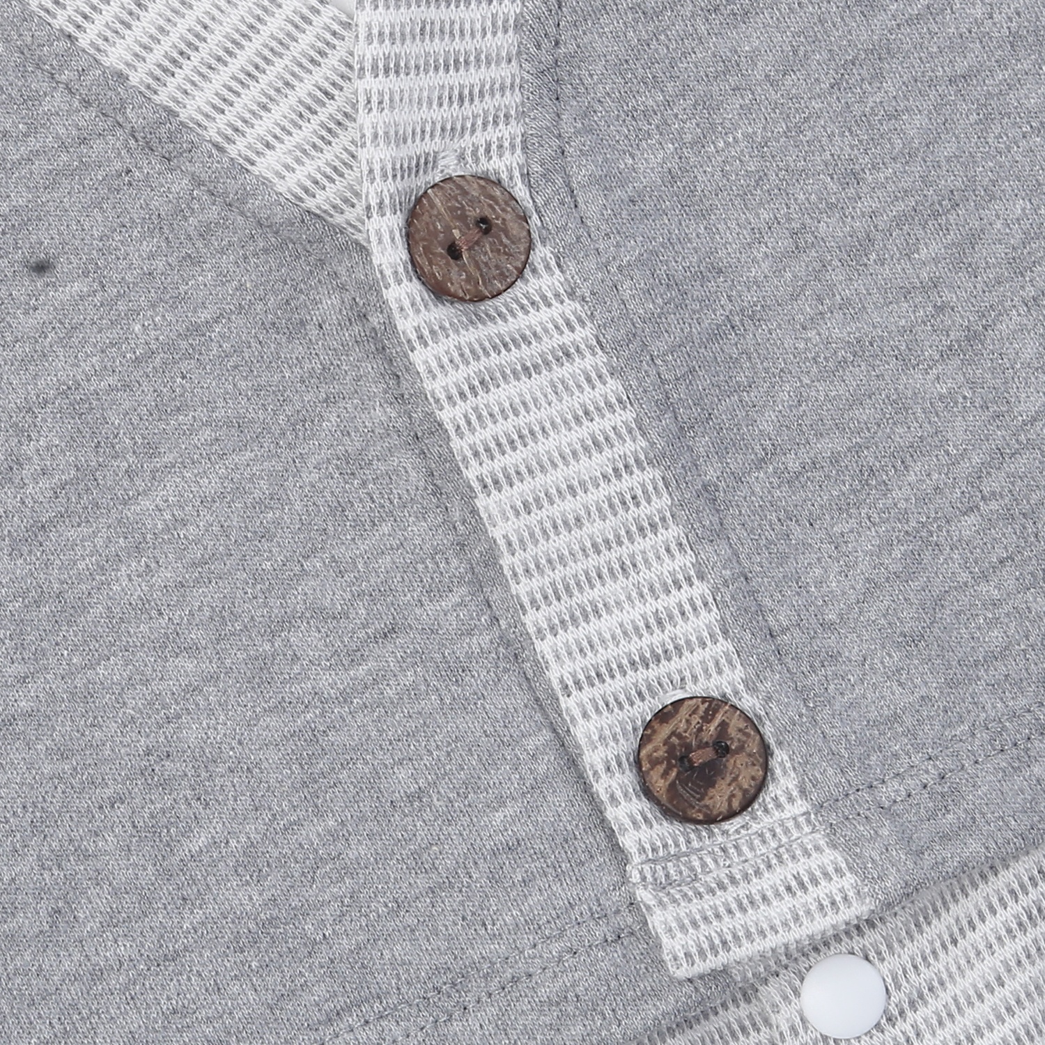 Body dài tay bé trai KidsPlaza kẻ sọc HN24T (Trắng ghi)