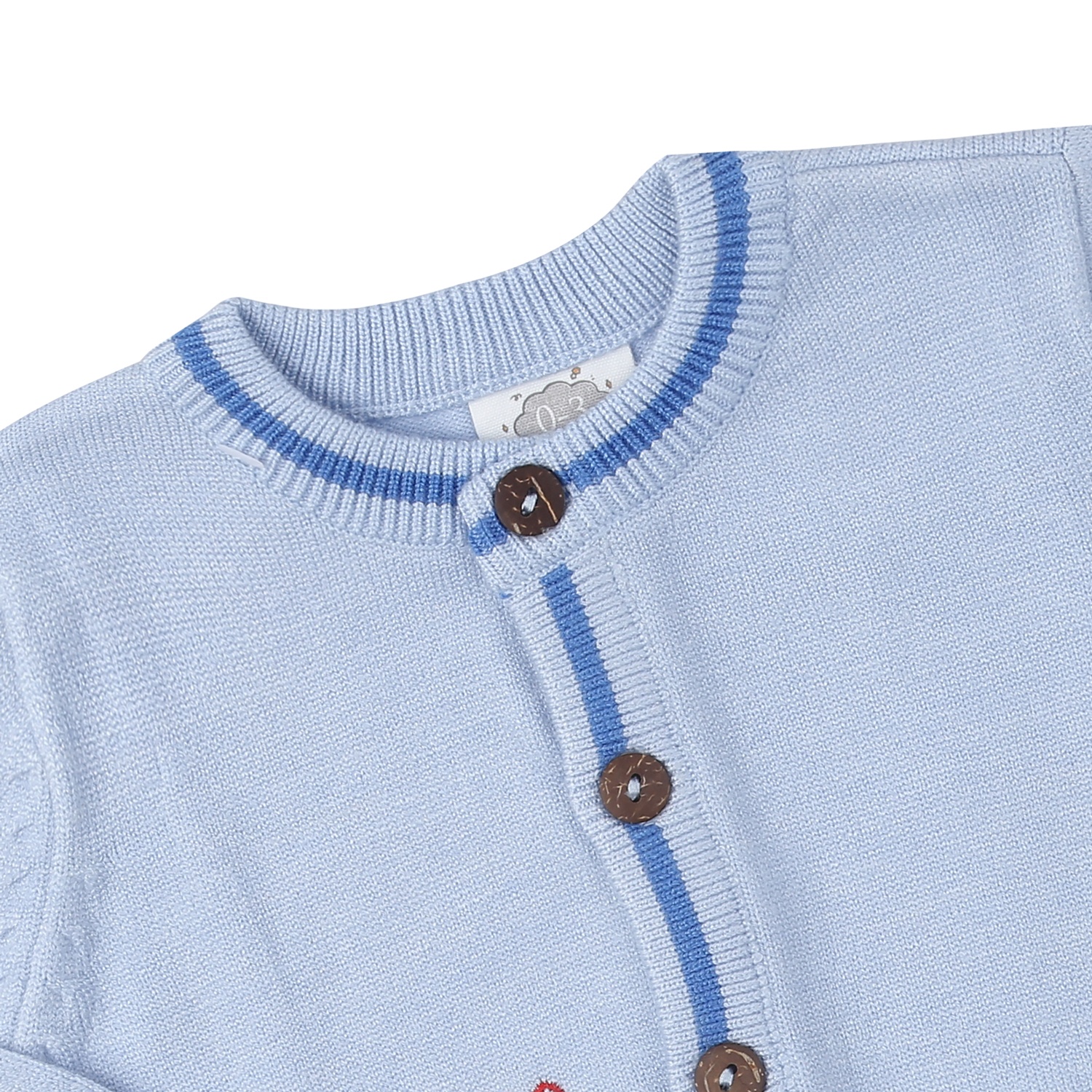 Áo len cài giữa bé trai Momma baby ND24D (Xanh) hình 3