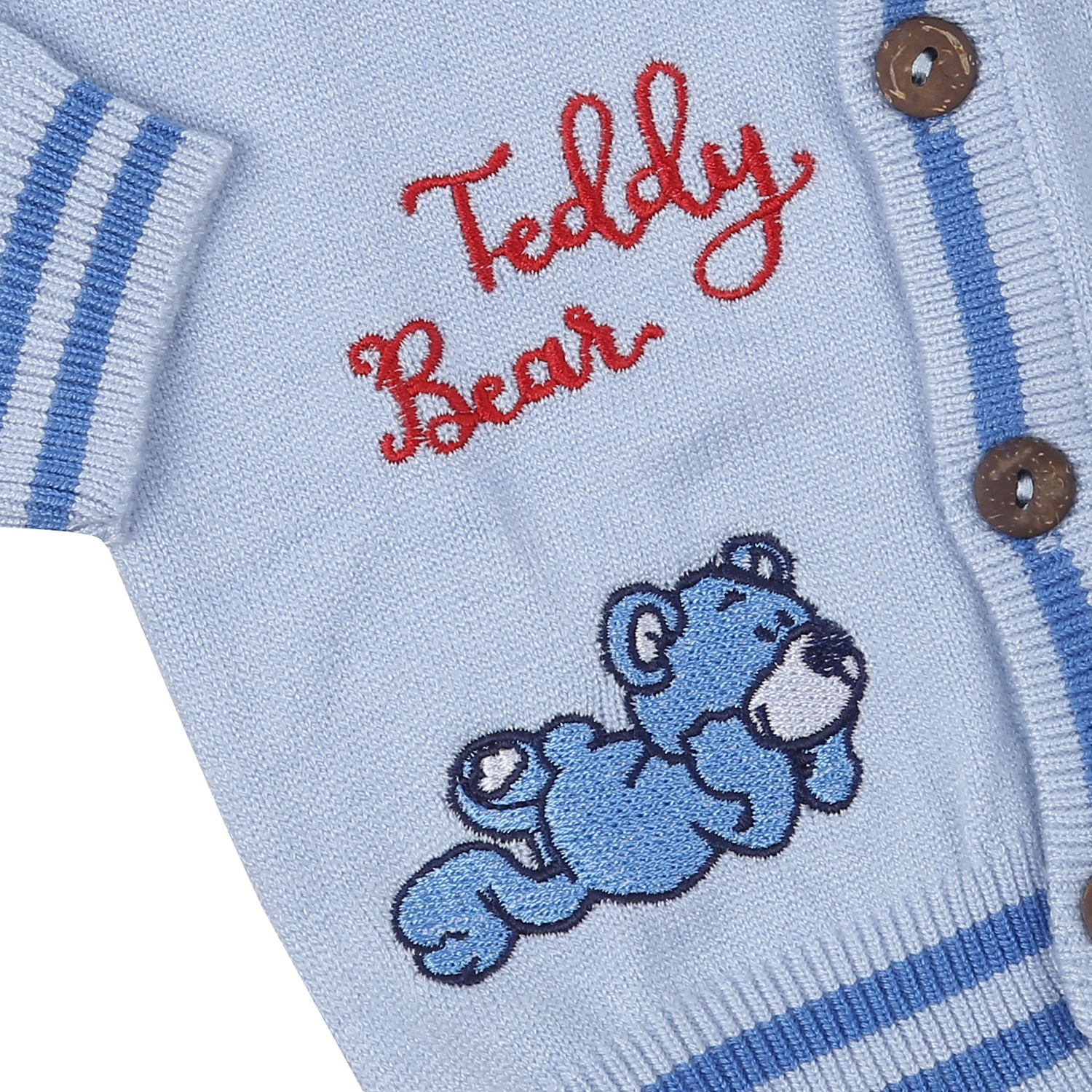 Áo len cài giữa bé trai Momma baby ND24D (Xanh) hình 4