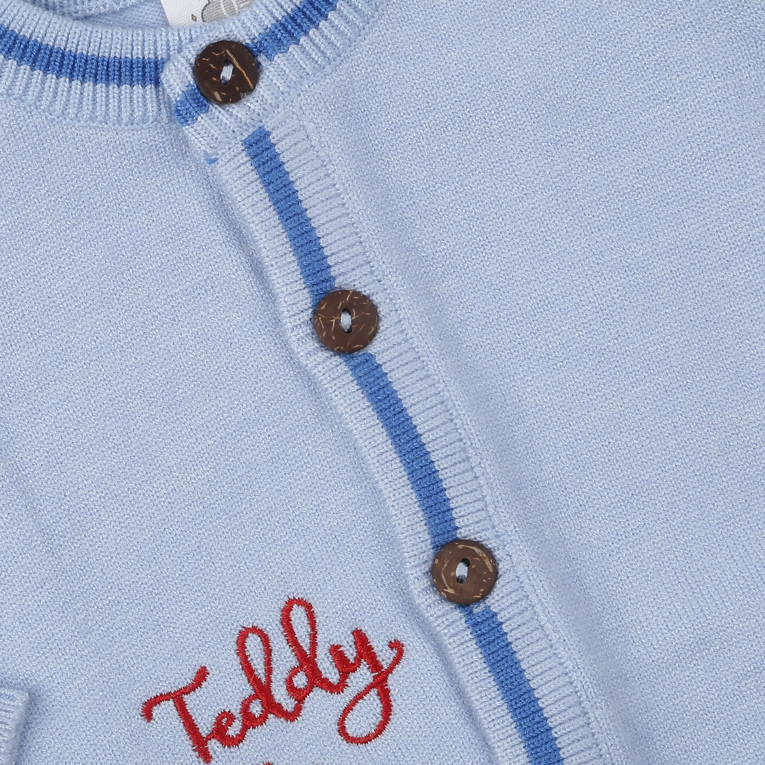 Áo len cài giữa bé trai Momma baby ND24D (Xanh) hình 2