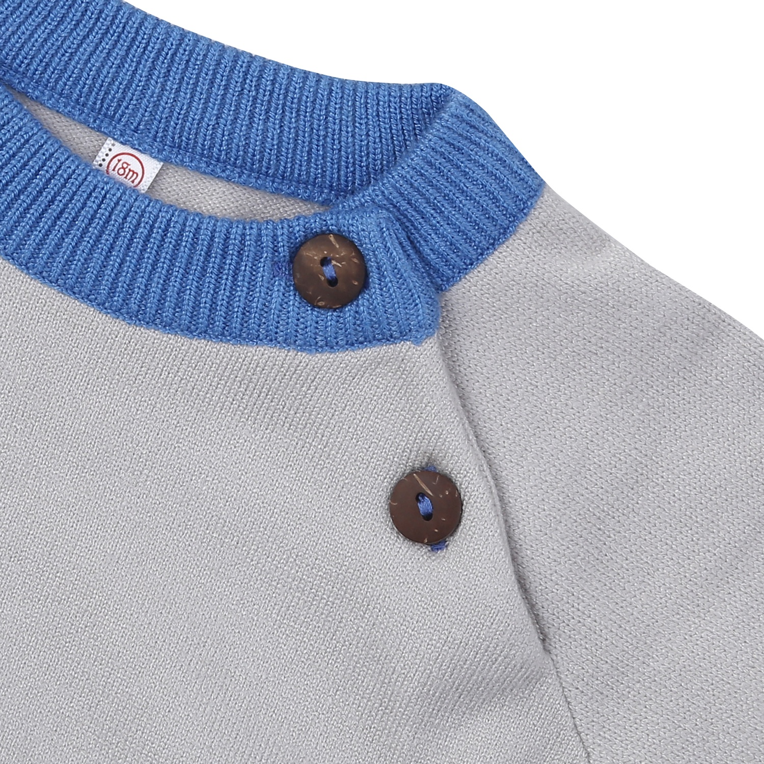 Áo len cài vai bé trai Momma baby ND24D (Ghi) hình 3