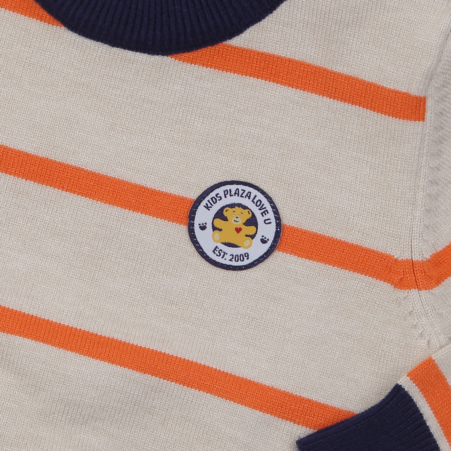 Áo len dài tay bé trai KidsPlaza kẻ ngang HN24D (Be) hình 3