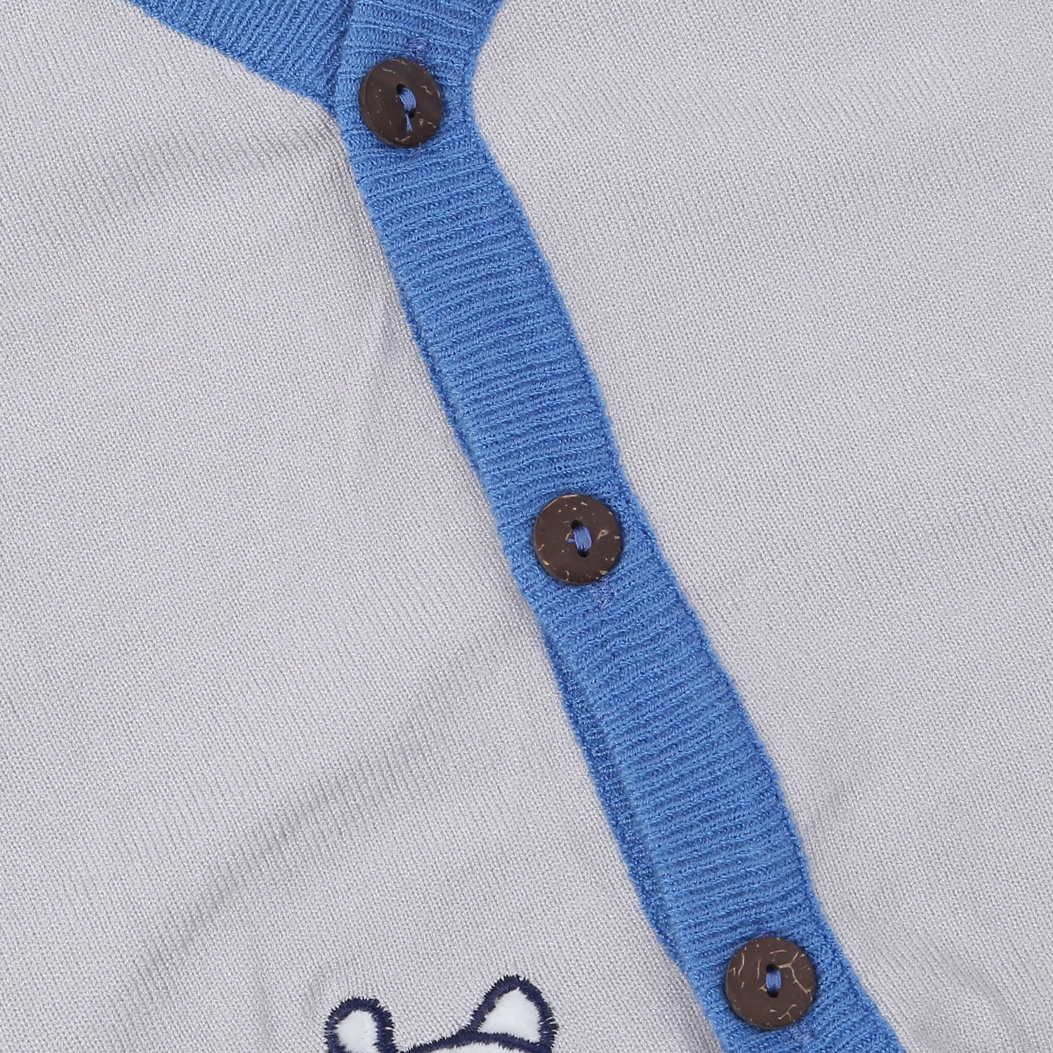 Áo len Jile cài giữa bé trai Momma baby ND24D (Ghi) hình 3