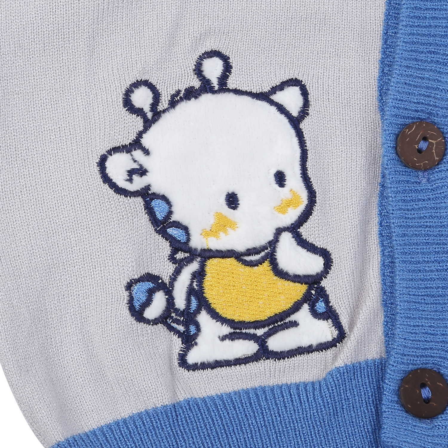 Áo len Jile cài giữa bé trai Momma baby ND24D (Ghi) hình 4