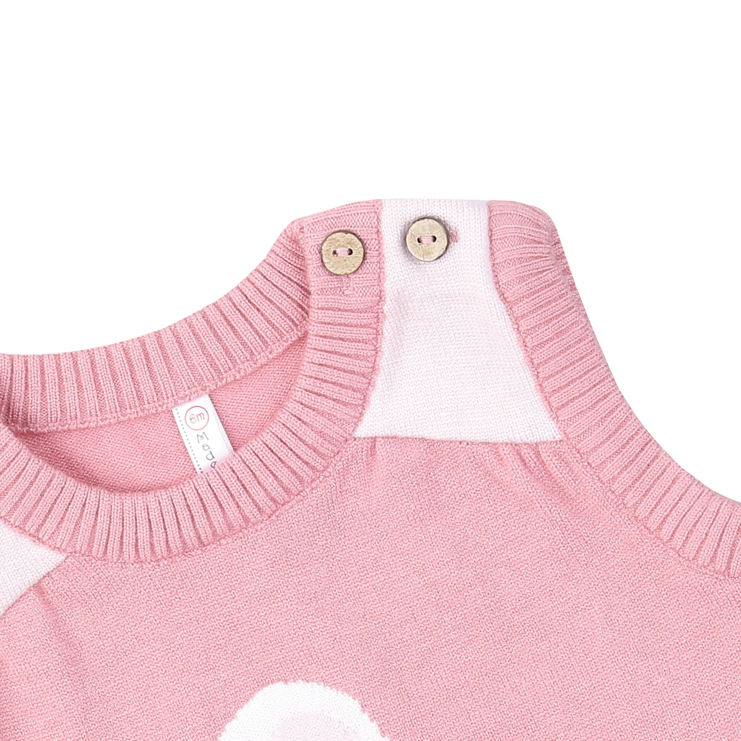 Áo len Jile cài vai bé gái Momma baby ND24D (Hồng) hình 3